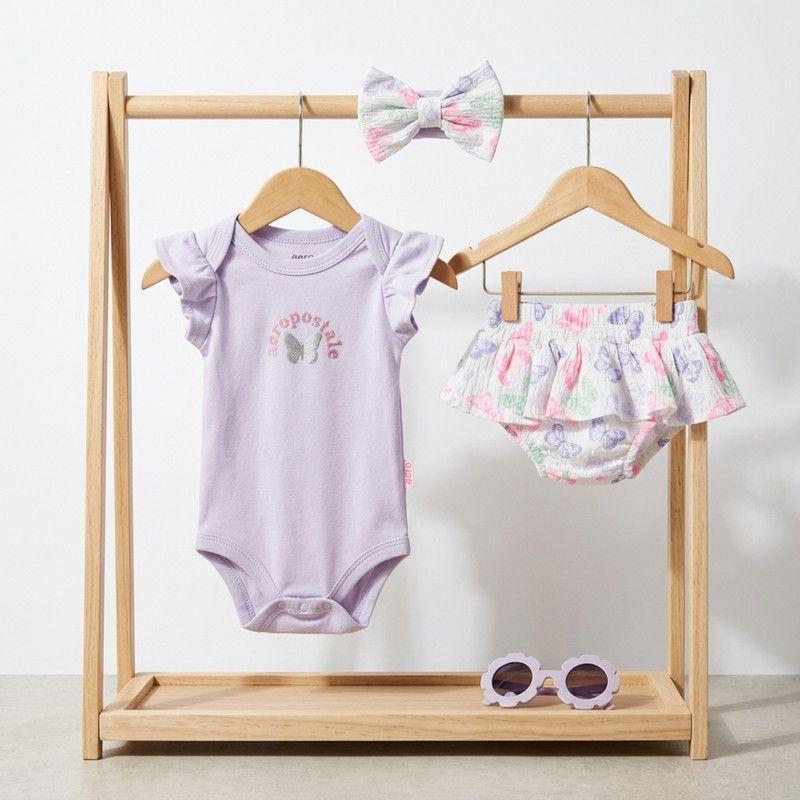 Conjunto De 4 Prendas Para Niña Body Y Calzon + Diadema Y Lentes Primavera Verano-0