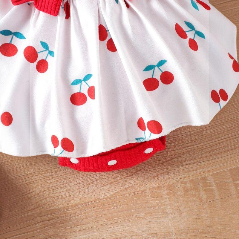 Conjunto De Body Vestido Manga Larga + Diadema Para Niñas Primavera Verano-6