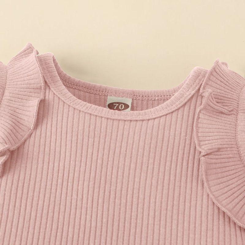 Conjunto De Body Manga Corta + Calzon Y Diadema Para Niñas Primavera Verano-1
