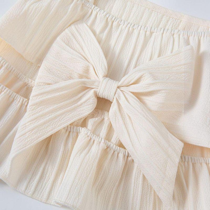 Conjunto De Top + Pantalon Para Niñas Primavera Verano-4