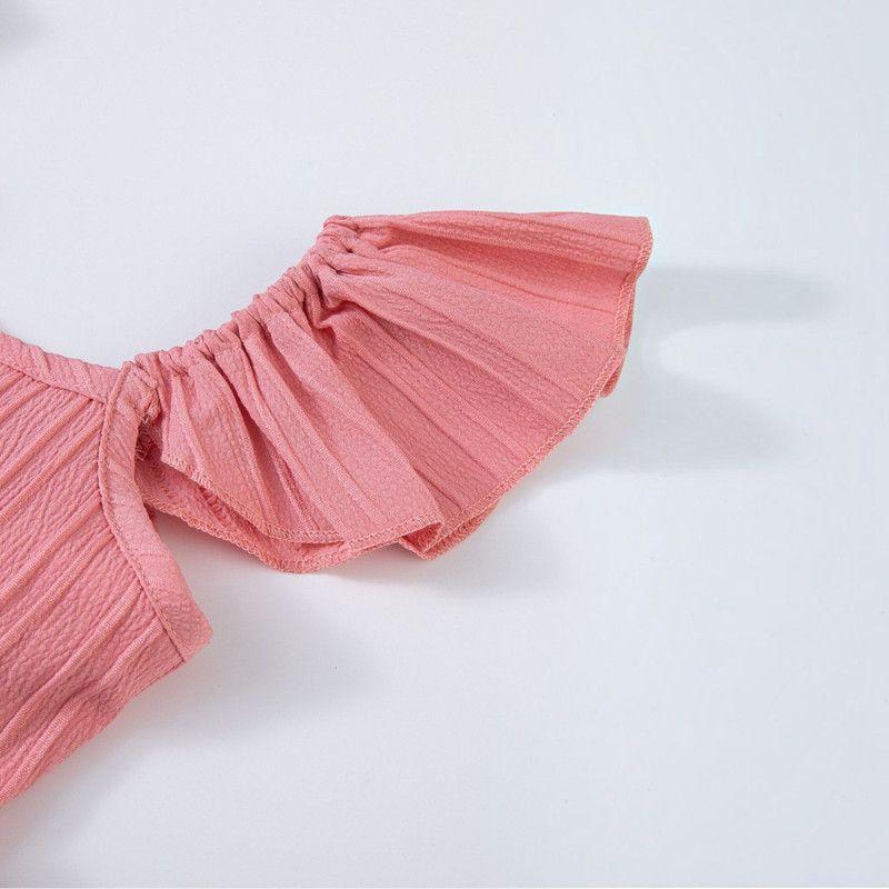 Conjunto De Top + Pantalon Para Niñas Primavera Verano-1
