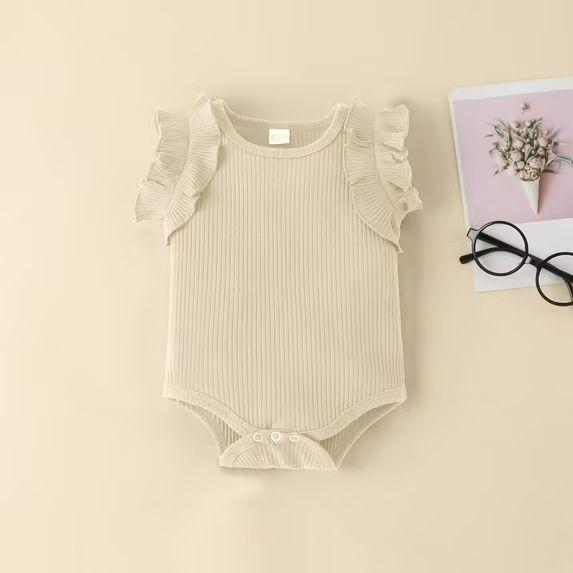 Conjunto De Body Manga Corta + Calzon Y Diadema Para Niñas Primavera Verano-3
