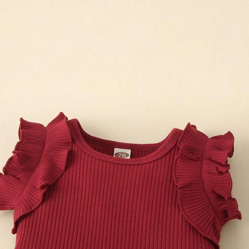 Conjunto De Body Manga Corta + Calzon Y Diadema Para Niñas Primavera Verano-1