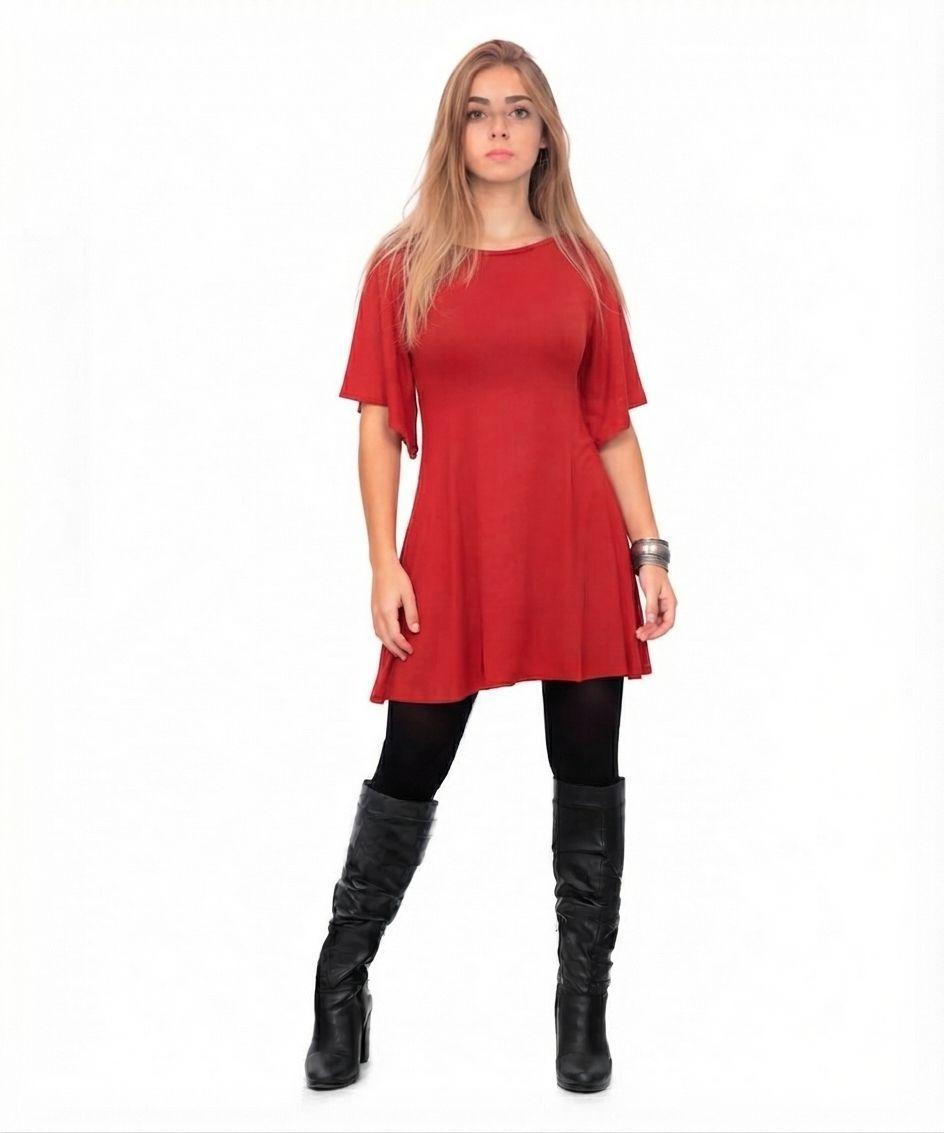 Vestido Murciélago Corto-0