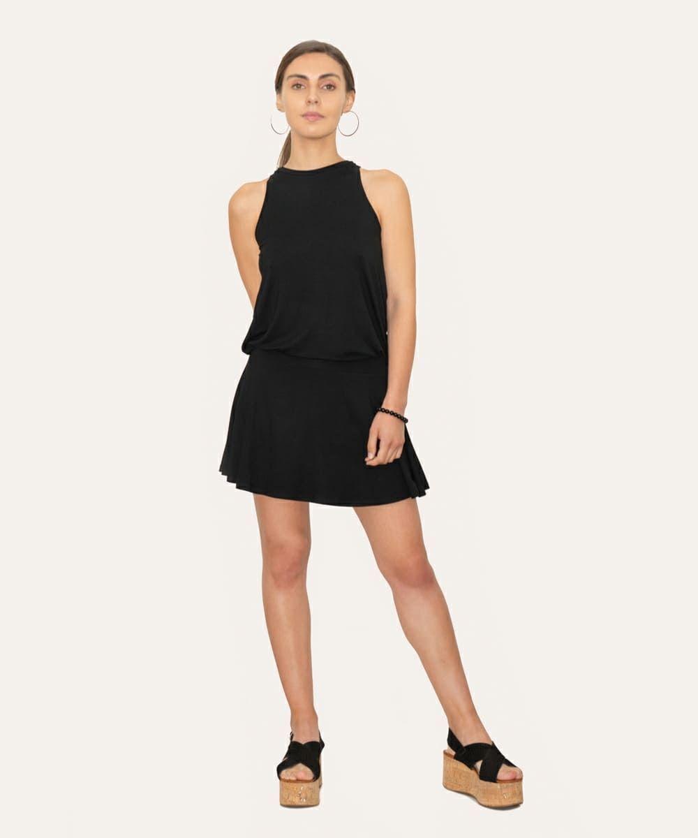 Vestido mini sin hombros-0