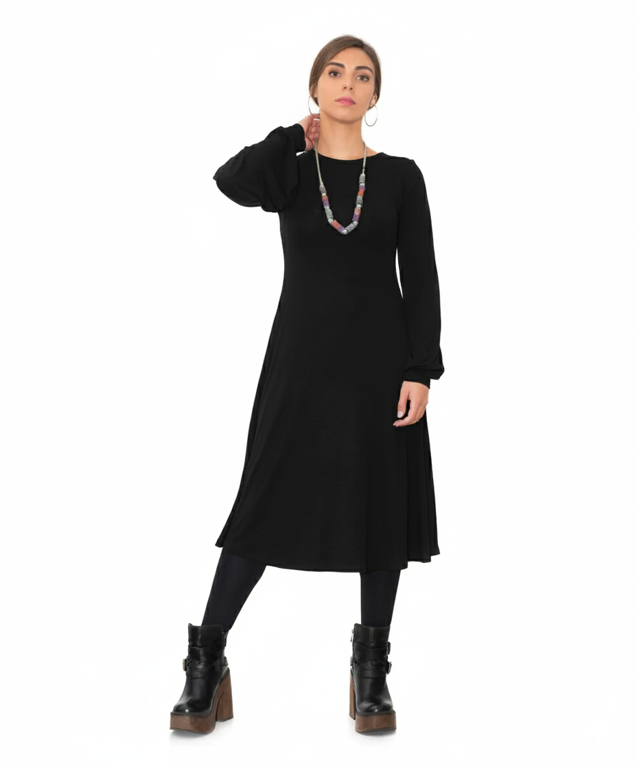 Vestido Evasè Midi-1