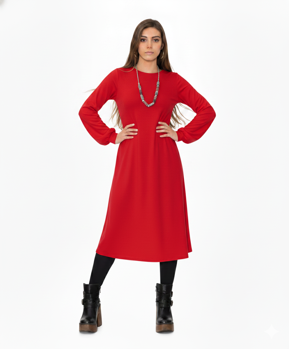 Vestido Evasè Midi-0