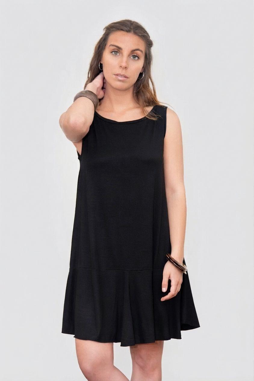 Vestido Volante Liso-0