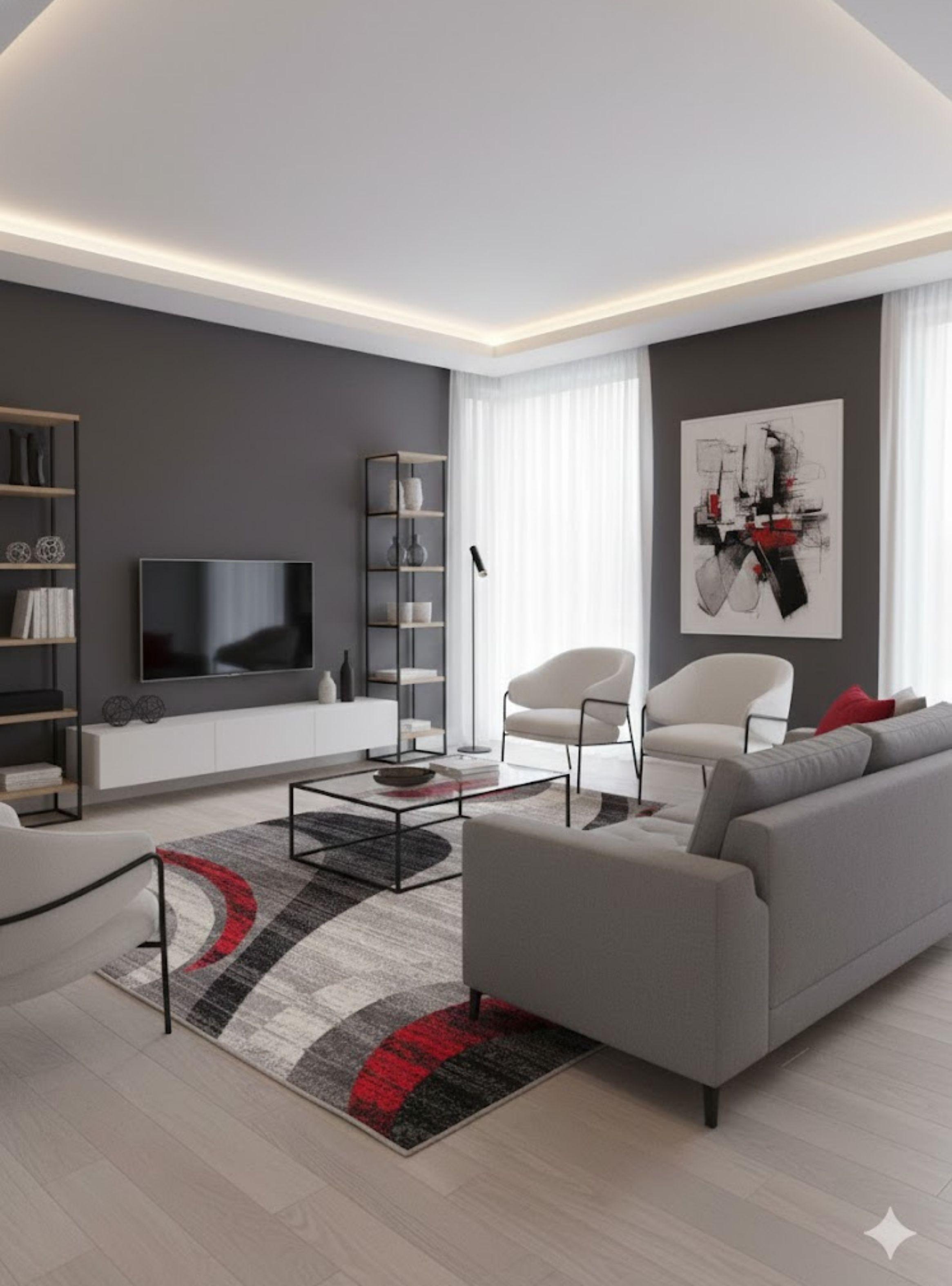 ALFOMBRA RECTANGULAR ANTIDESLIZANTE CON DISE O ABSTRACTO GRIS 160CMX200CM WYM-2