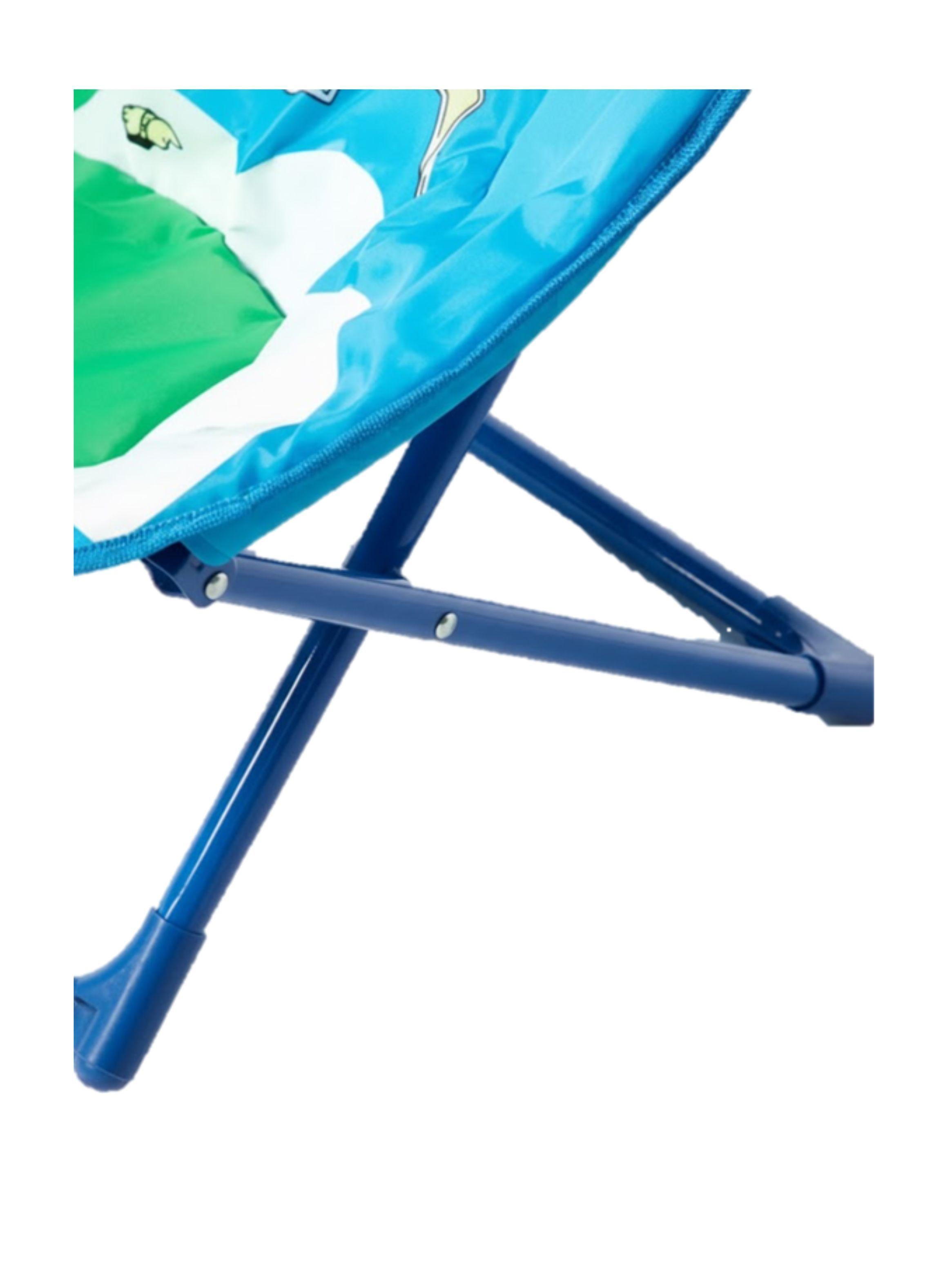 SILLAS PLEGABLES INFANTILES AZUL CON DISEÑO DE CABALLITO-3