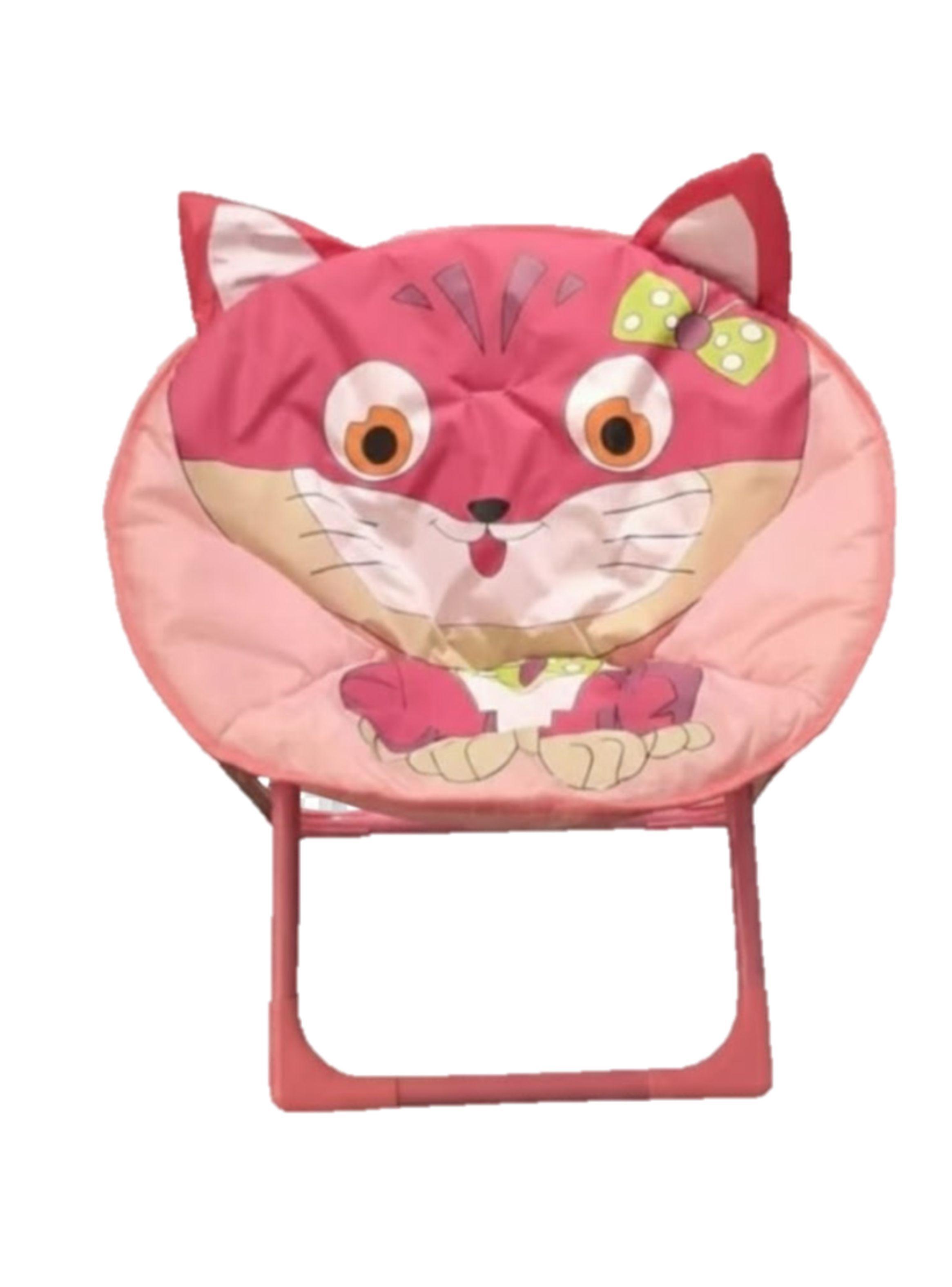 SILLAS PLEGABLES INFANTILES ROSA CON DISEÑO DE GATITA-2