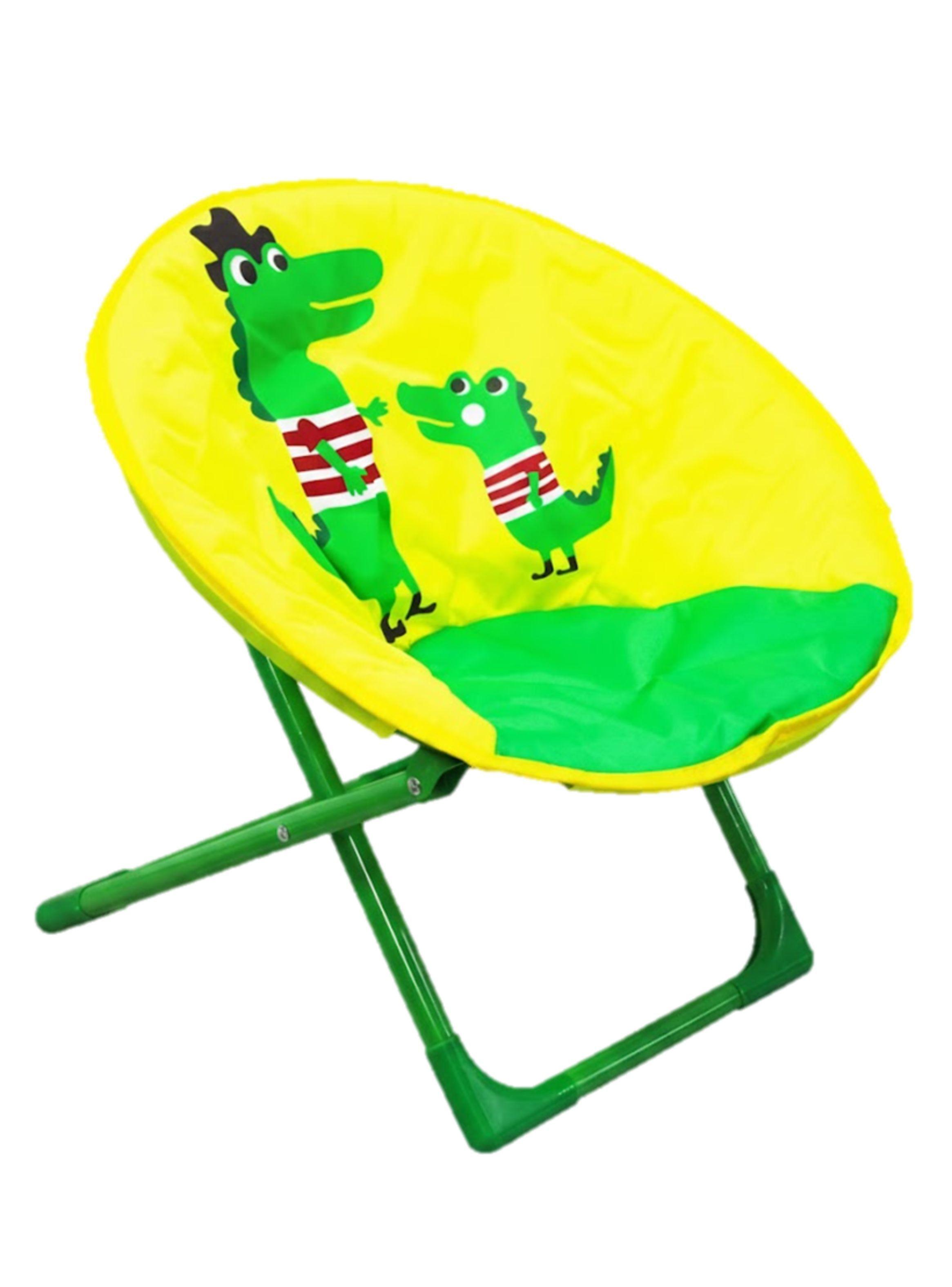 SILLAS PLEGABLES INFANTILES VERDE CON DISEÑO DE COCODRILOS-2