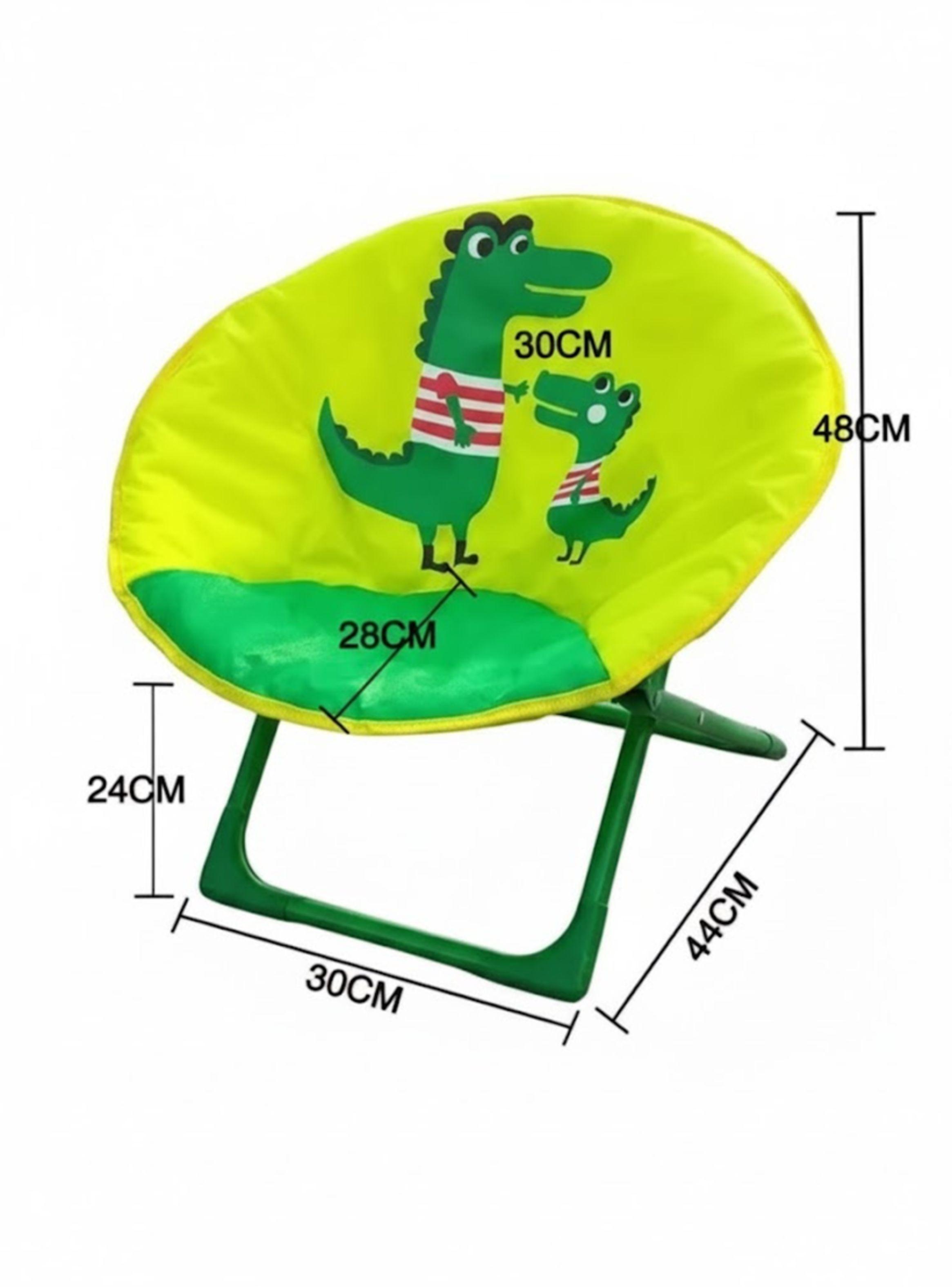 SILLAS PLEGABLES INFANTILES VERDE CON DISEÑO DE COCODRILOS-3