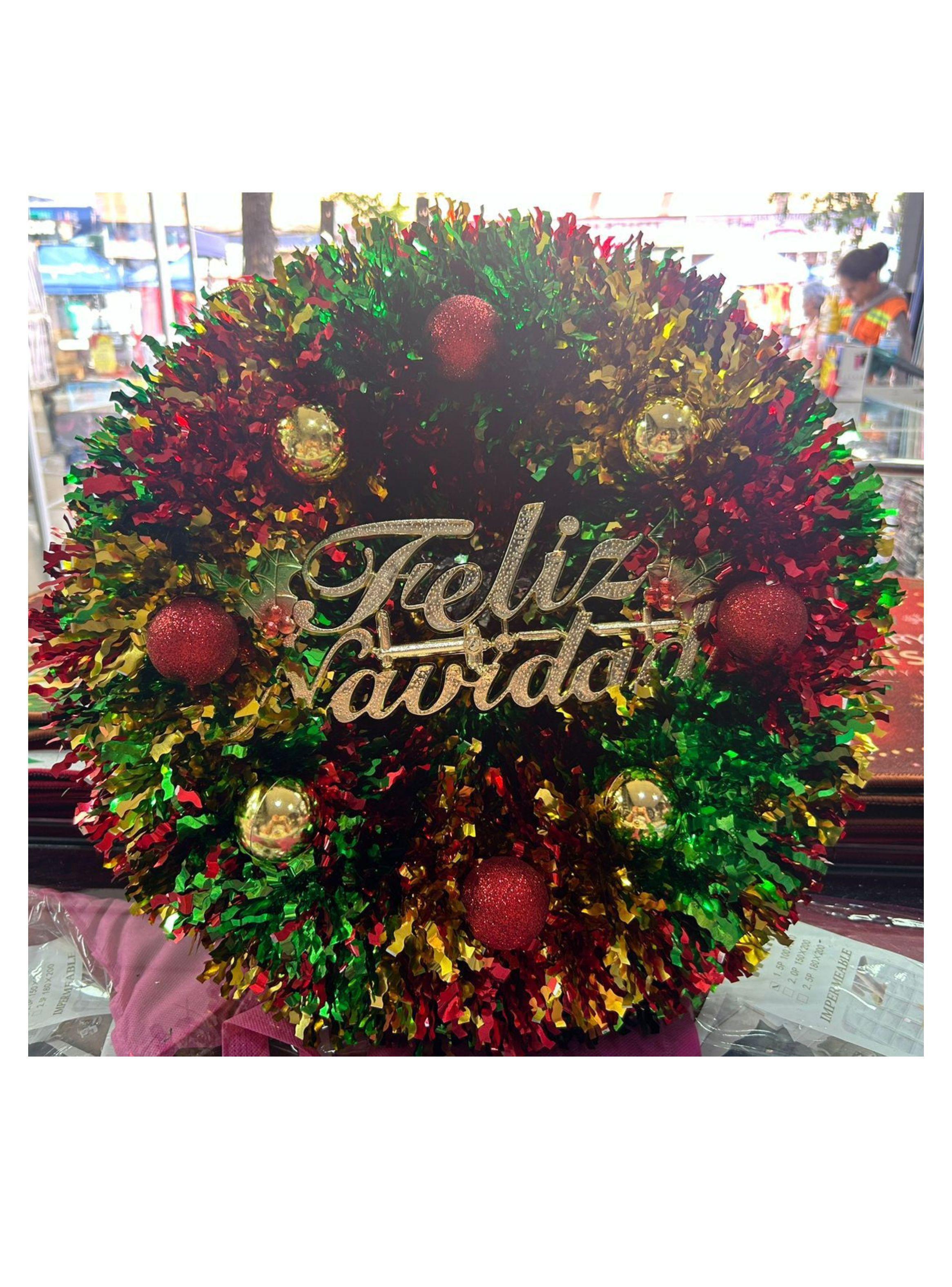 CORONAS NAVIDEÑAS DE 40CM PARA PUERTA WYM-4