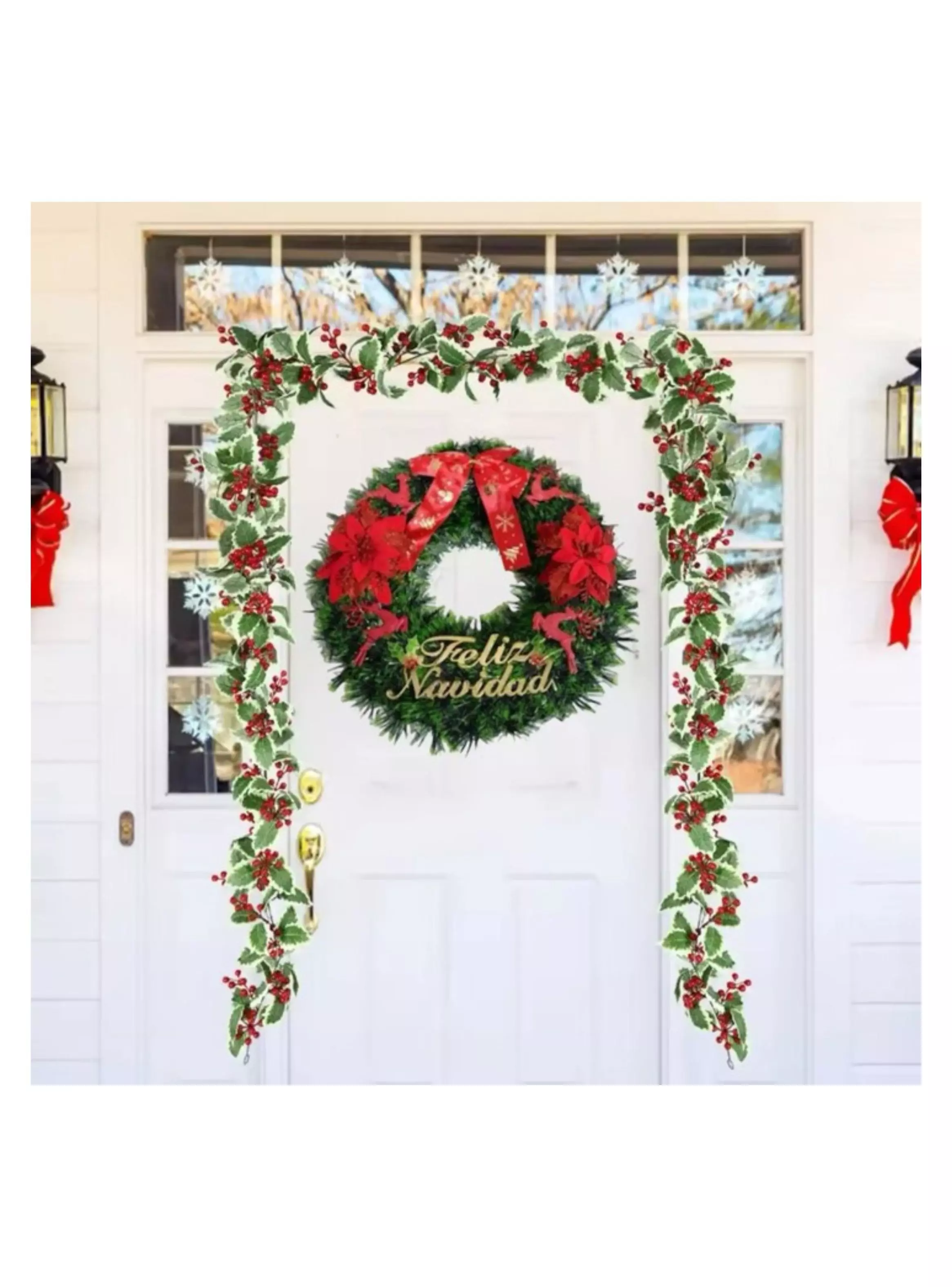 CORONAS NAVIDEÑAS DE 40CM PARA PUERTA WYM-3