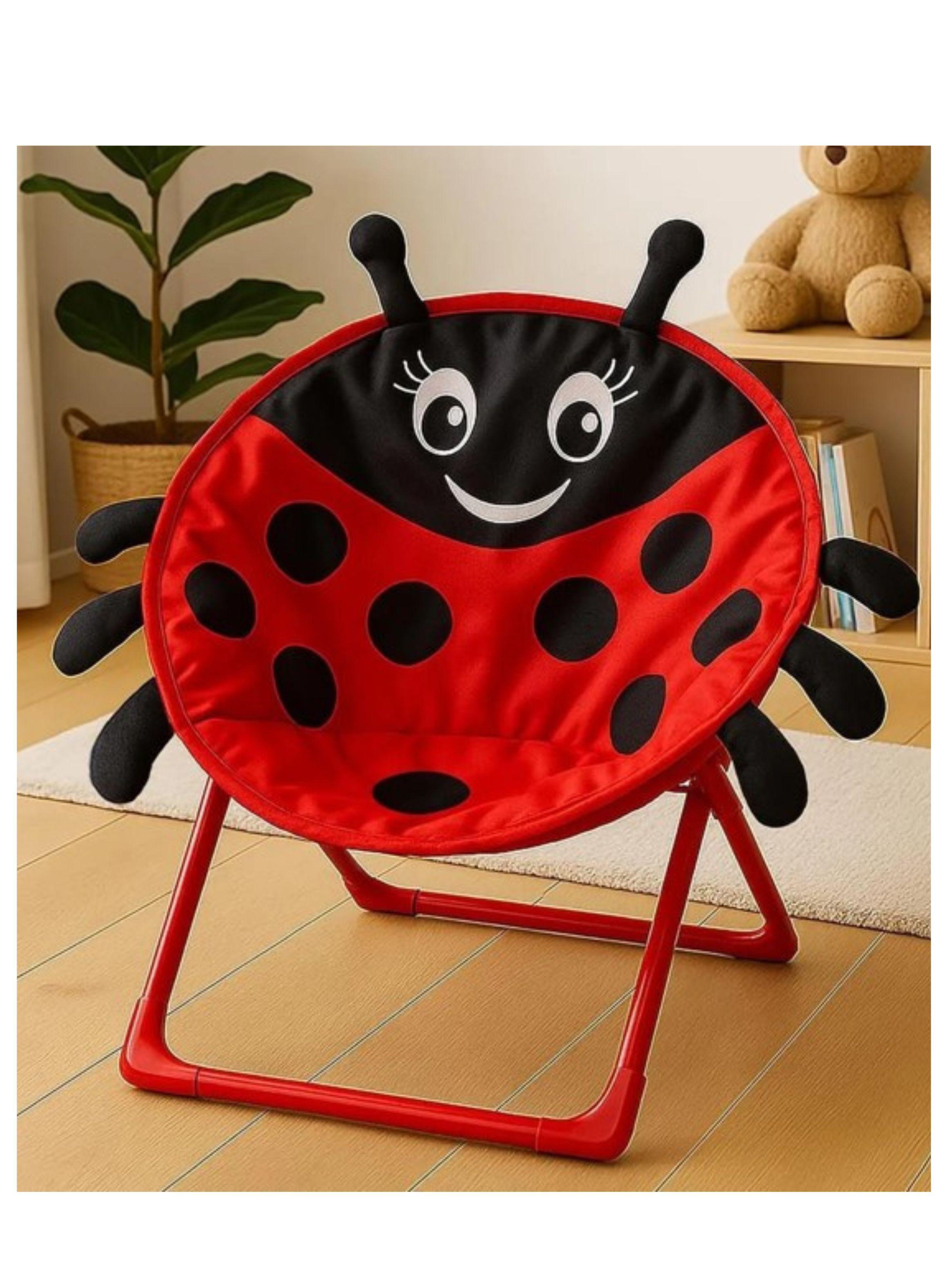 SILLAS PLEGABLES INFANTILES ROJO CON DISEÑO DE MARIQUITA-2