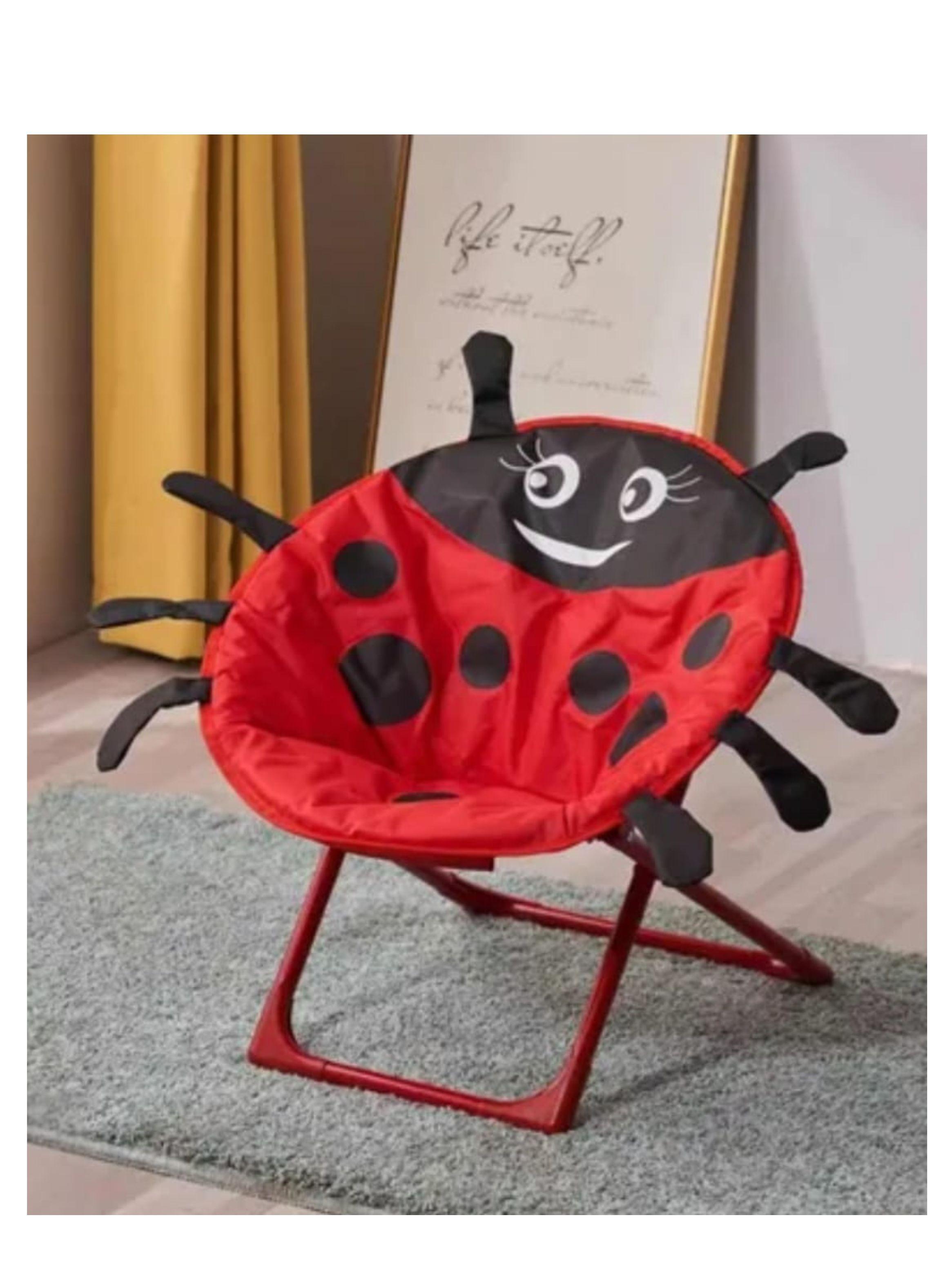 SILLAS PLEGABLES INFANTILES ROJO CON DISEÑO DE MARIQUITA-3