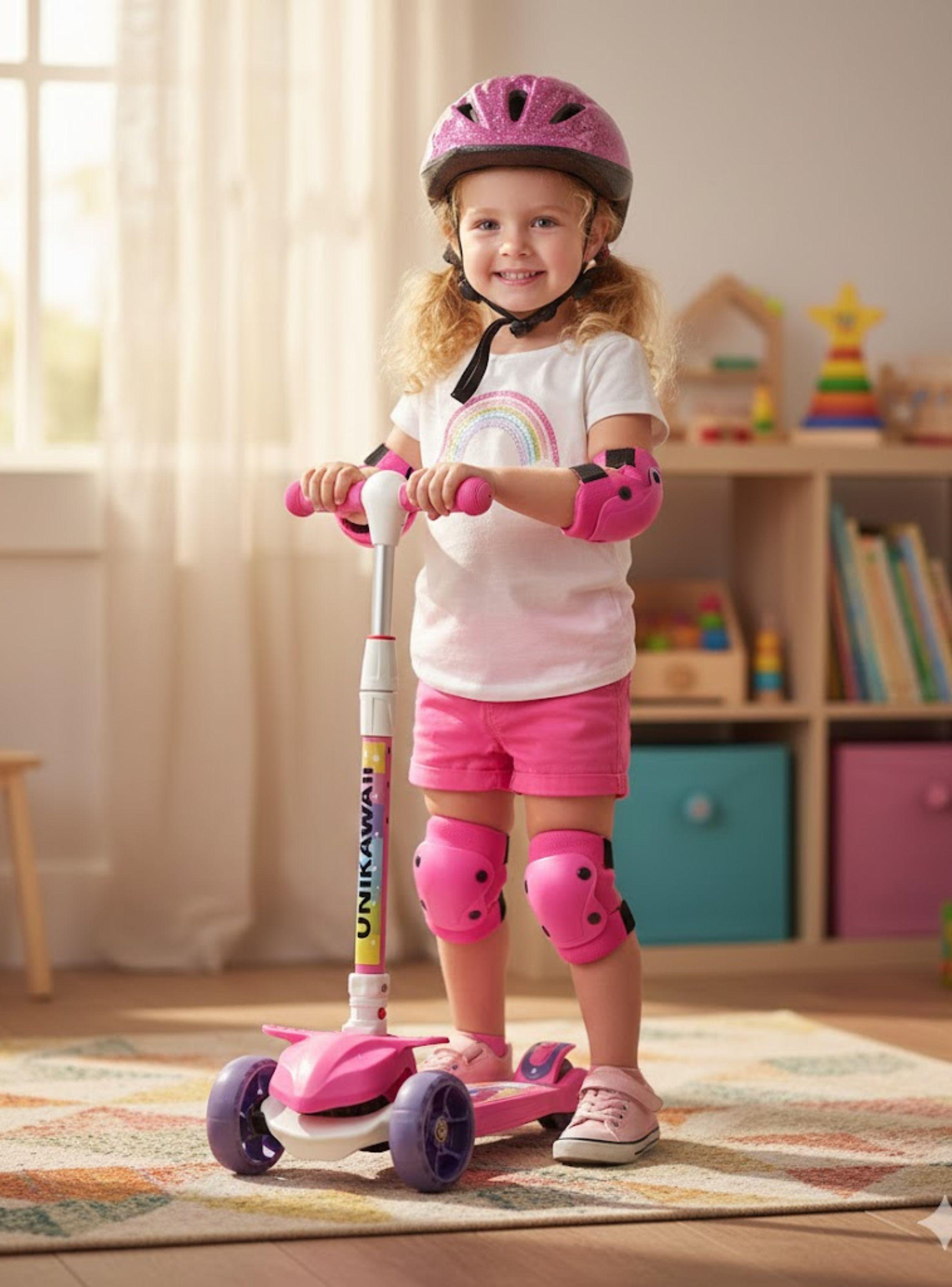 SCOOTER DE 3 RUEDAS UNICKAWAII DE UNICORNIO RUEDAS CON LUCES-2