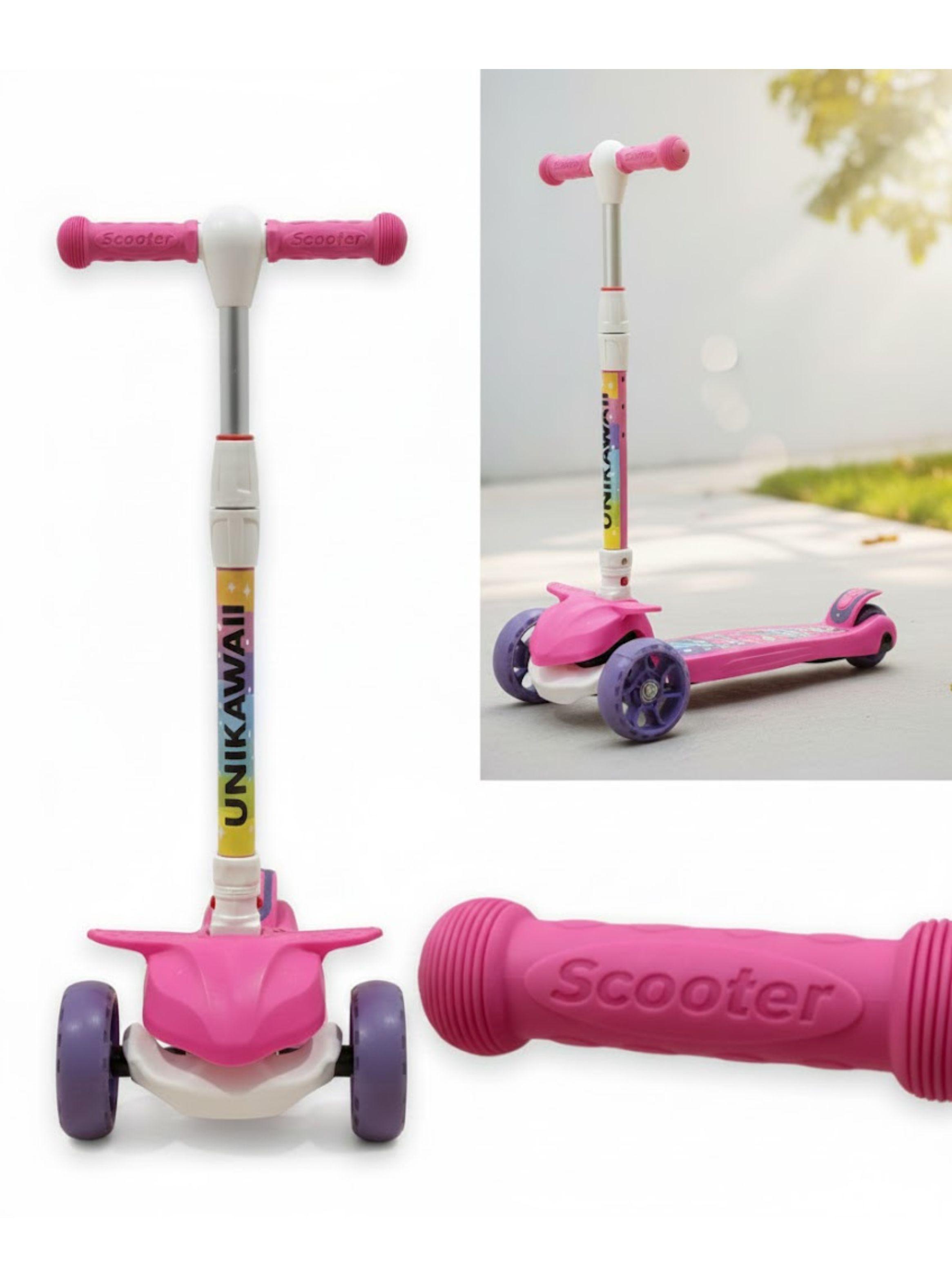 SCOOTER DE 3 RUEDAS UNICKAWAII DE UNICORNIO RUEDAS CON LUCES-4