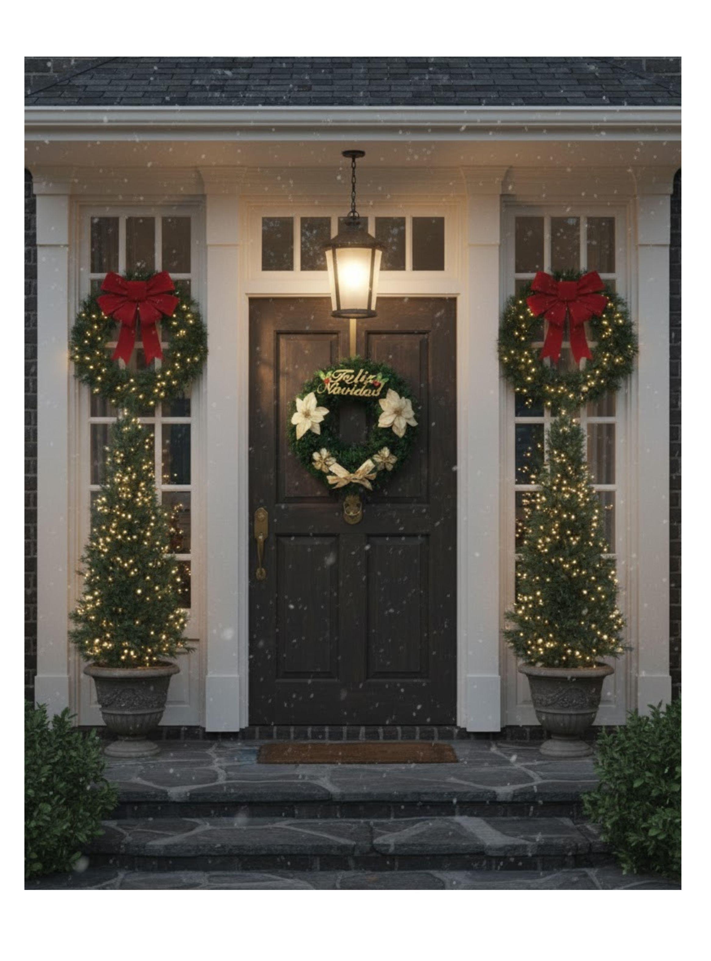 CORONAS NAVIDEÑAS DE 40CM PARA PUERTA EO-2