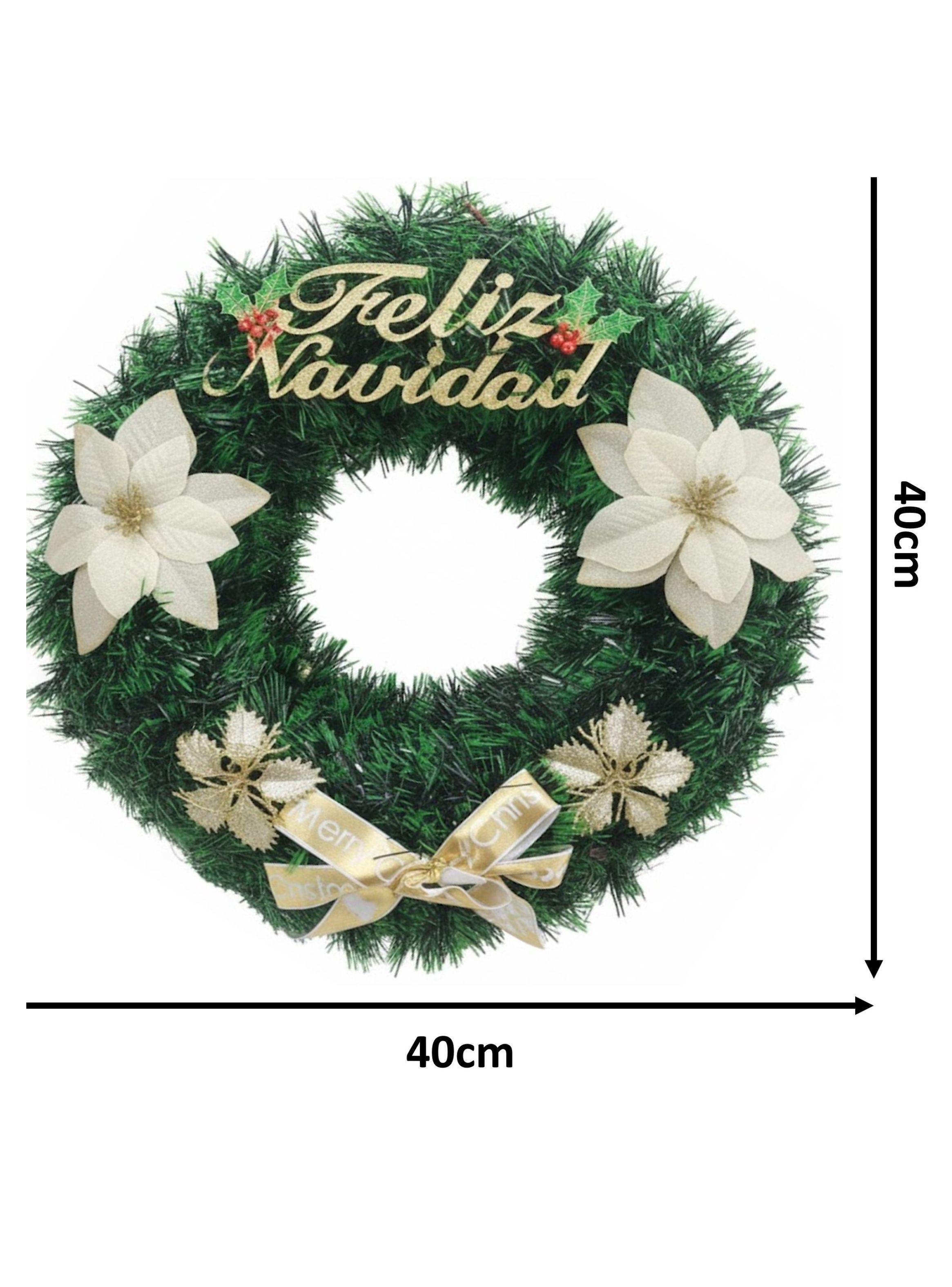 CORONAS NAVIDEÑAS DE 40CM PARA PUERTA EO-4