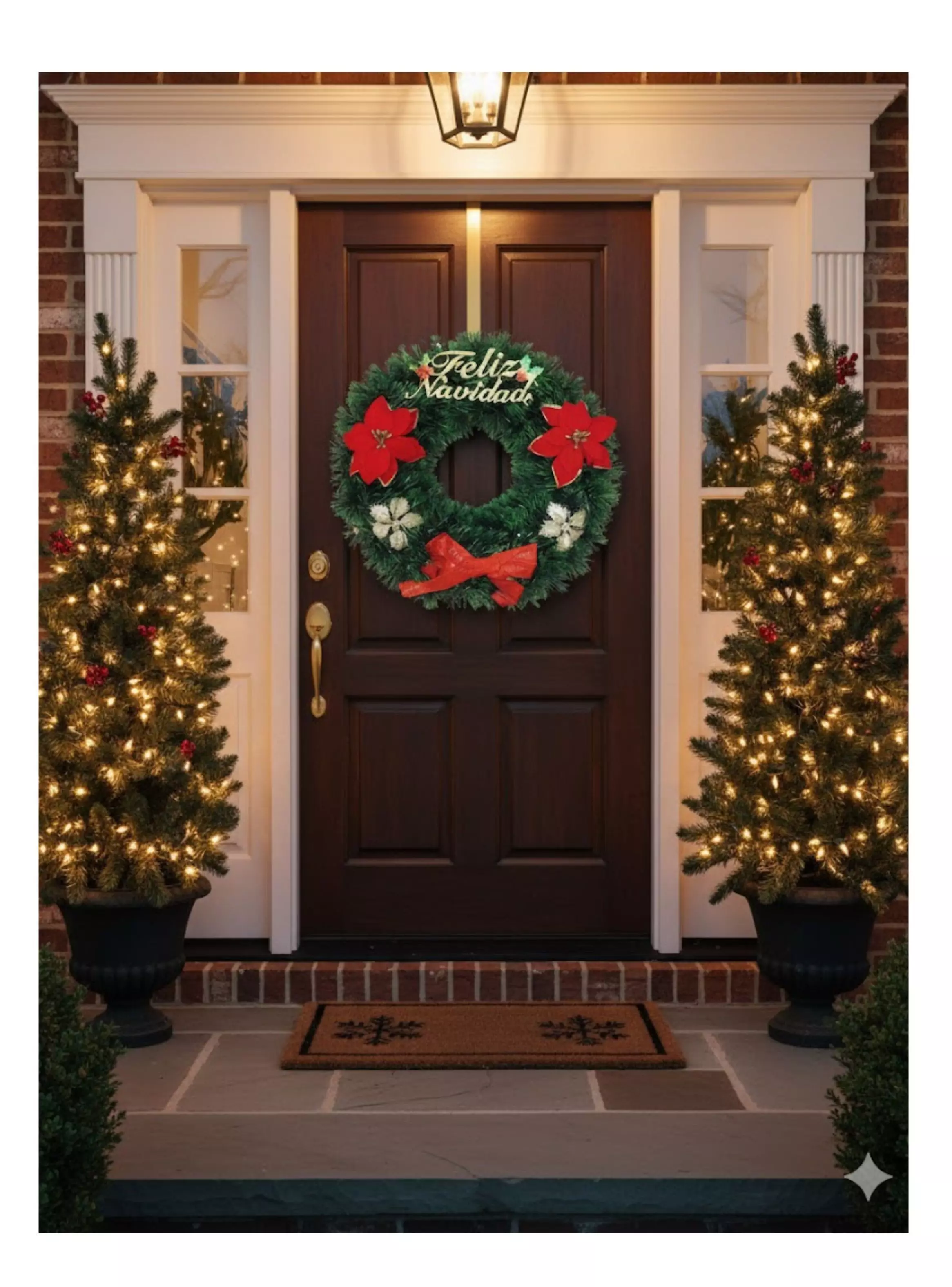 CORONAS NAVIDEÑAS DE 40CM PARA PUERTA EO-2