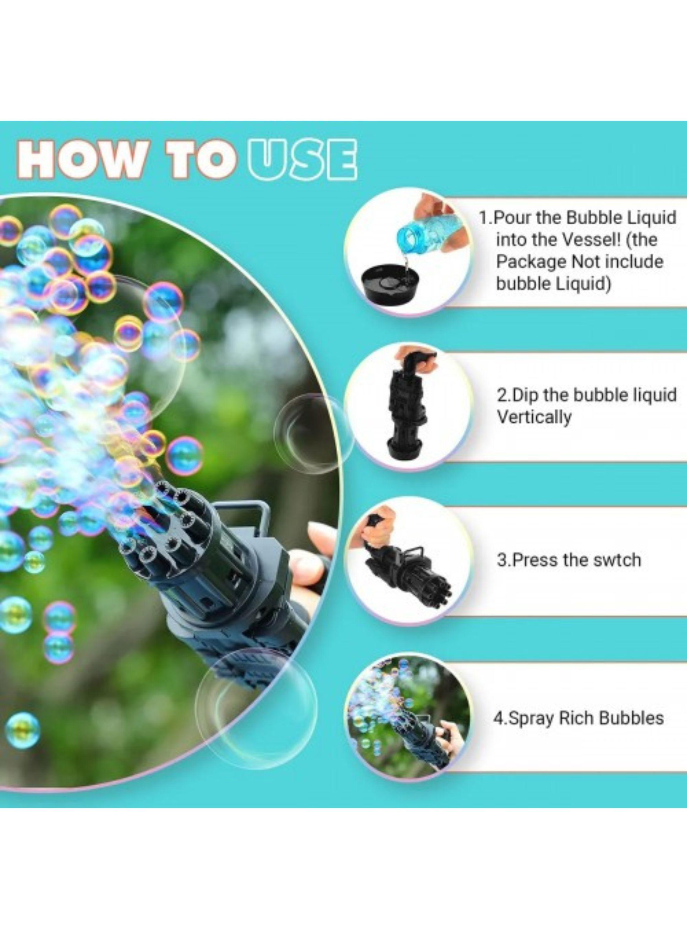 PISTOLA DE BURBUJAS ELECTRICA MINI GATLING 20CM BL-3