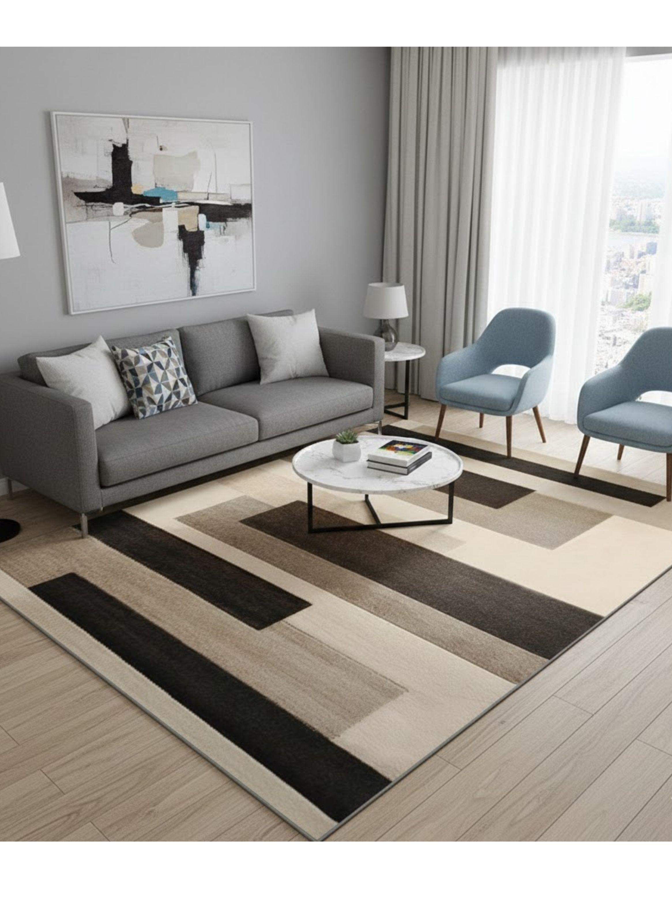 ALFOMBRA RECTANGULAR ANTIDESLIZANTE CON DISE O TERIS 160CMX200CM WYM-2