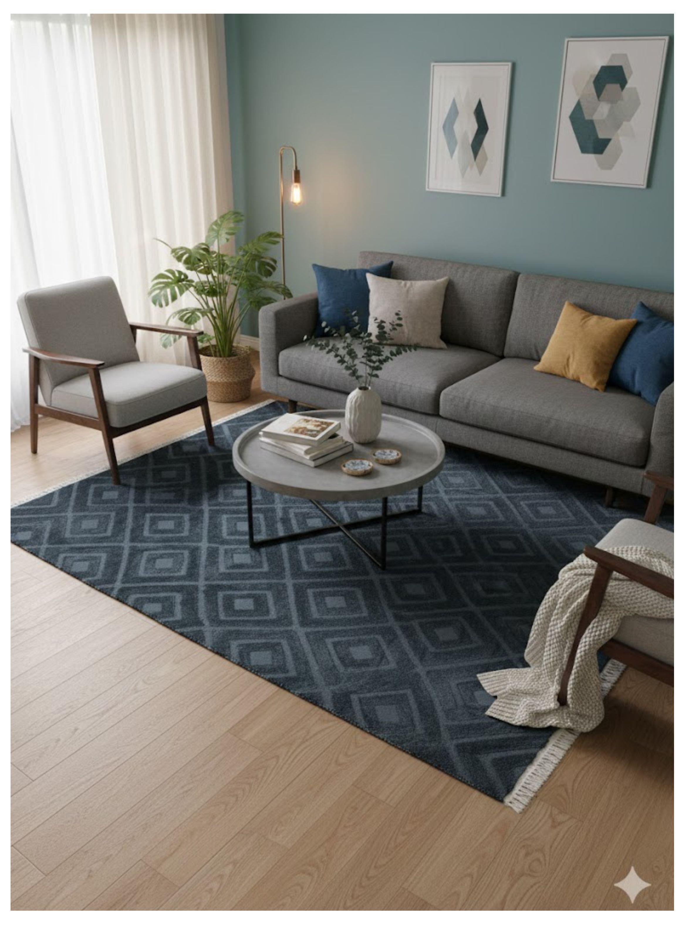 ALFOMBRA JACQUARD TEXTURIZADO CON DISENO GEOMETRICO 200CM X 240CM FY-3