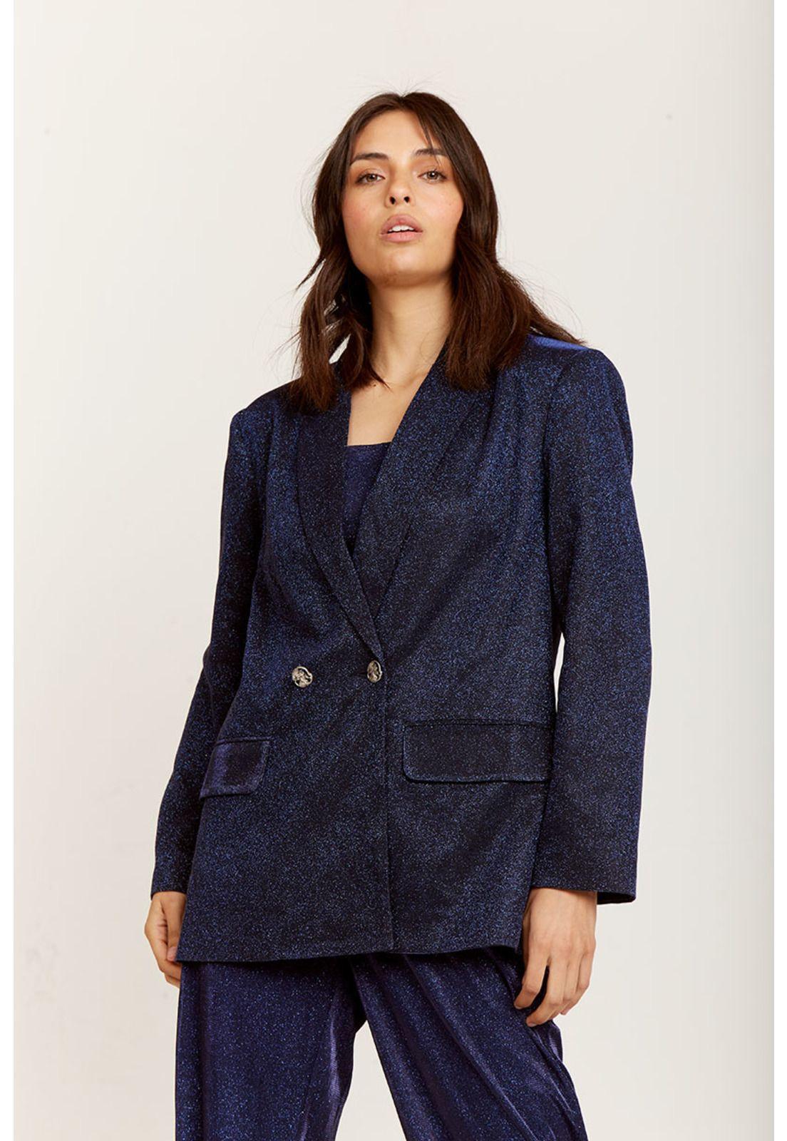 BLAZER GWEN LUREX NAVY BLUE-0
