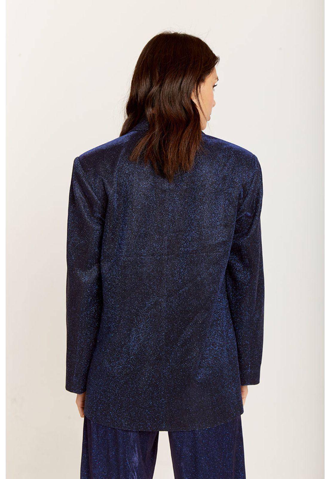 BLAZER GWEN LUREX NAVY BLUE-1