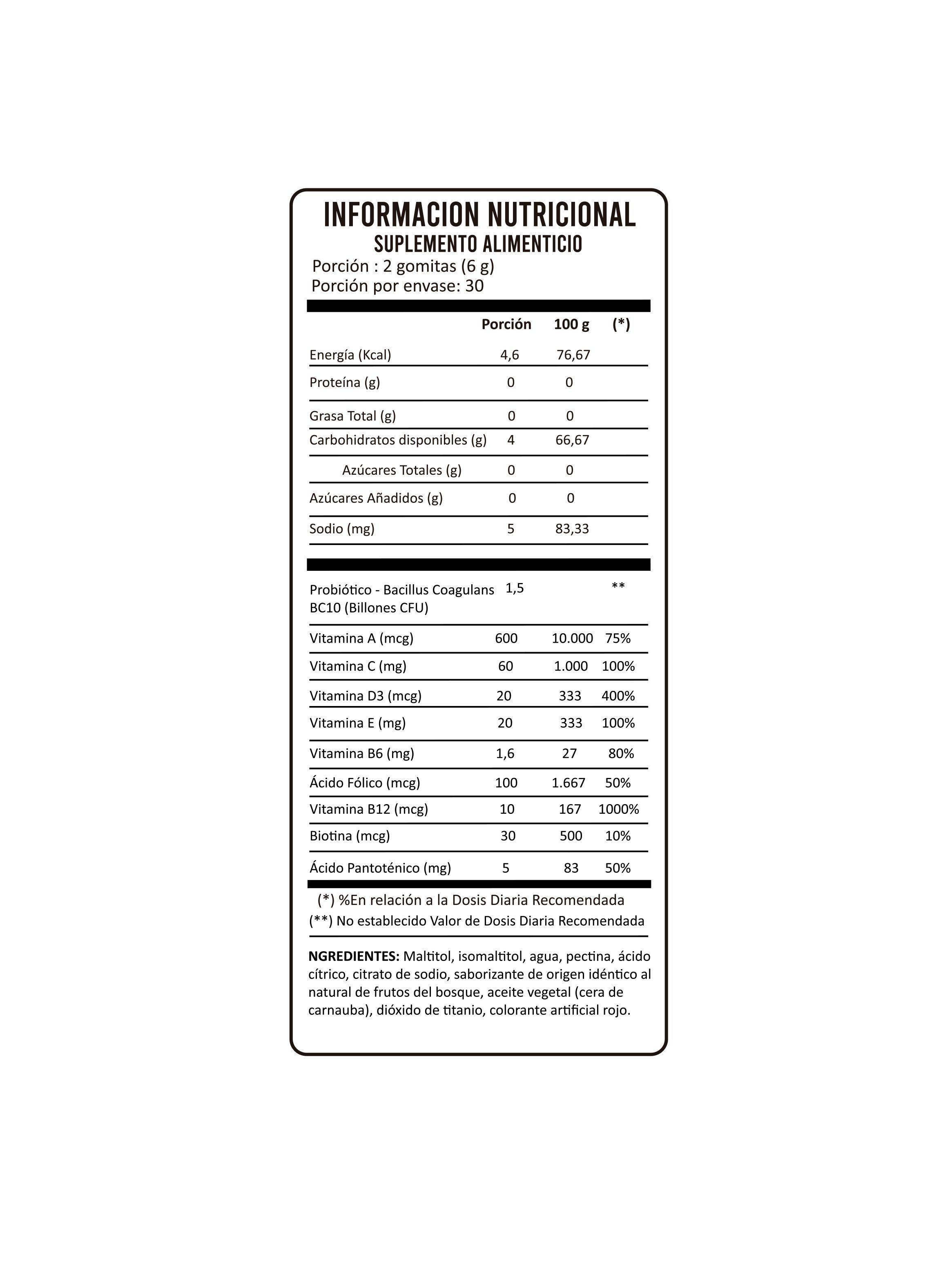 Hair nail skin Biotina + Multivitamínicos + Probióticos-2