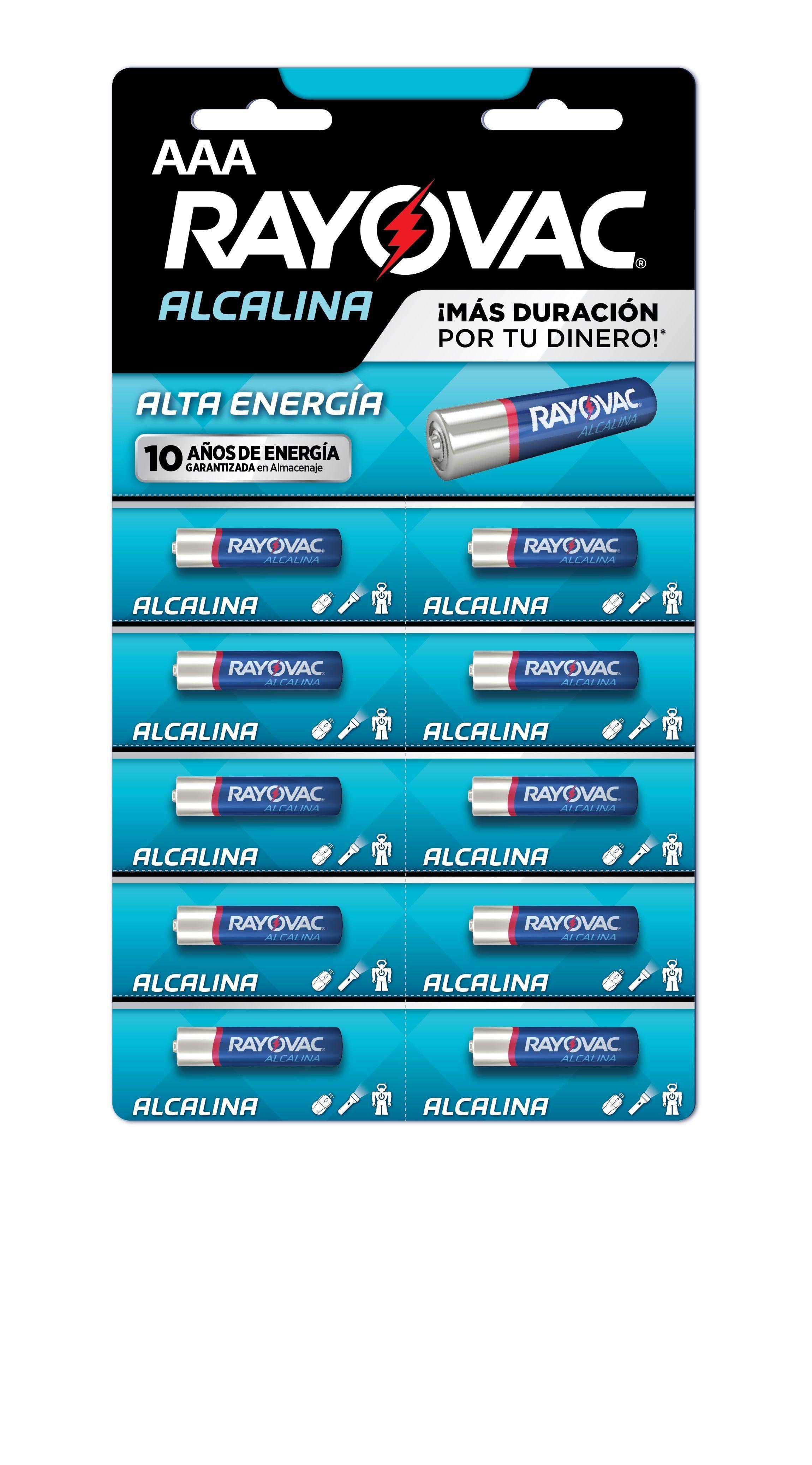 Pilas Alcalinas Rayovac Display 10 pilas individuales AAA-0