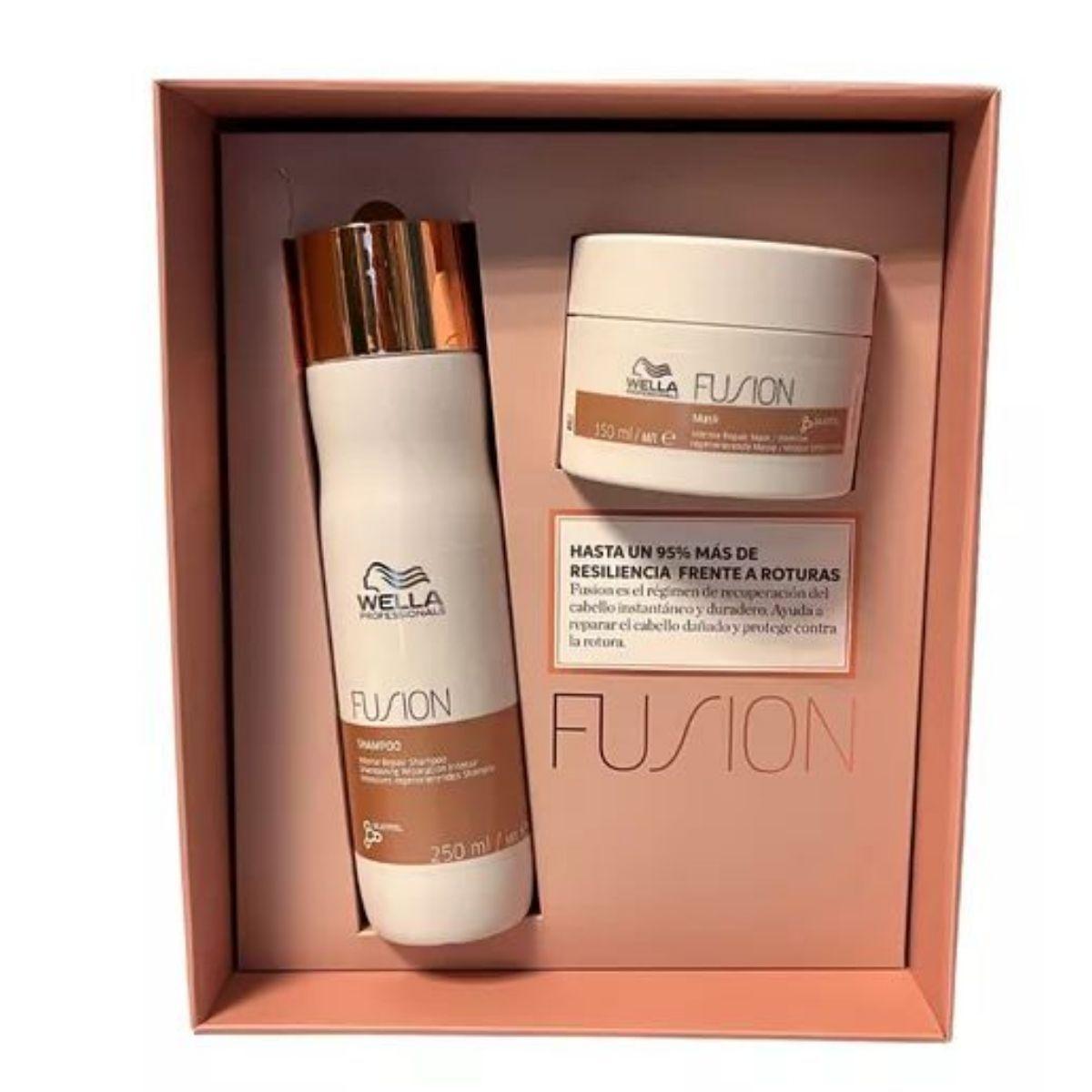 Pack Wella Fusion Shampoo 250ml Y Mascara 150ml -0