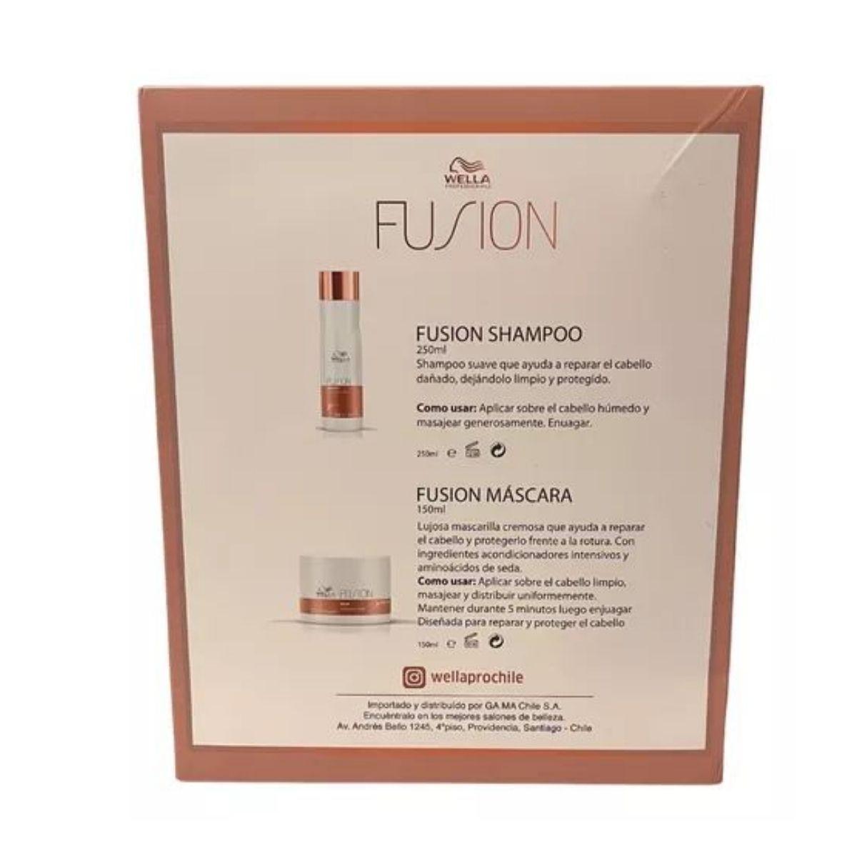 Pack Wella Fusion Shampoo 250ml Y Mascara 150ml -1