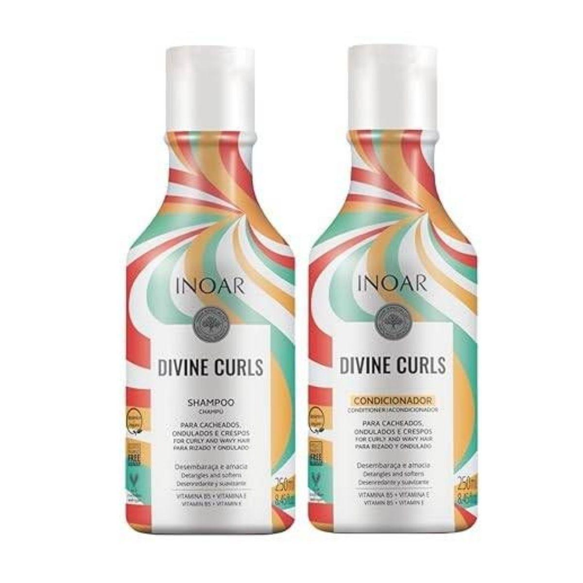 Kit Duo Shampoo Y Acondicionador Divine Curls Inoar 250ml-1