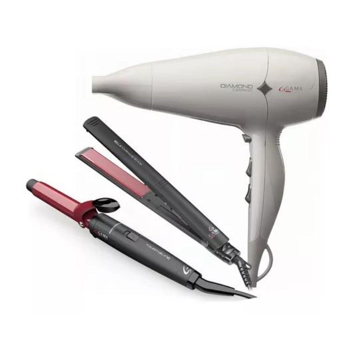 Triple Pack Gama Secador Diamond Alisadora Bella Y Ondulador-0