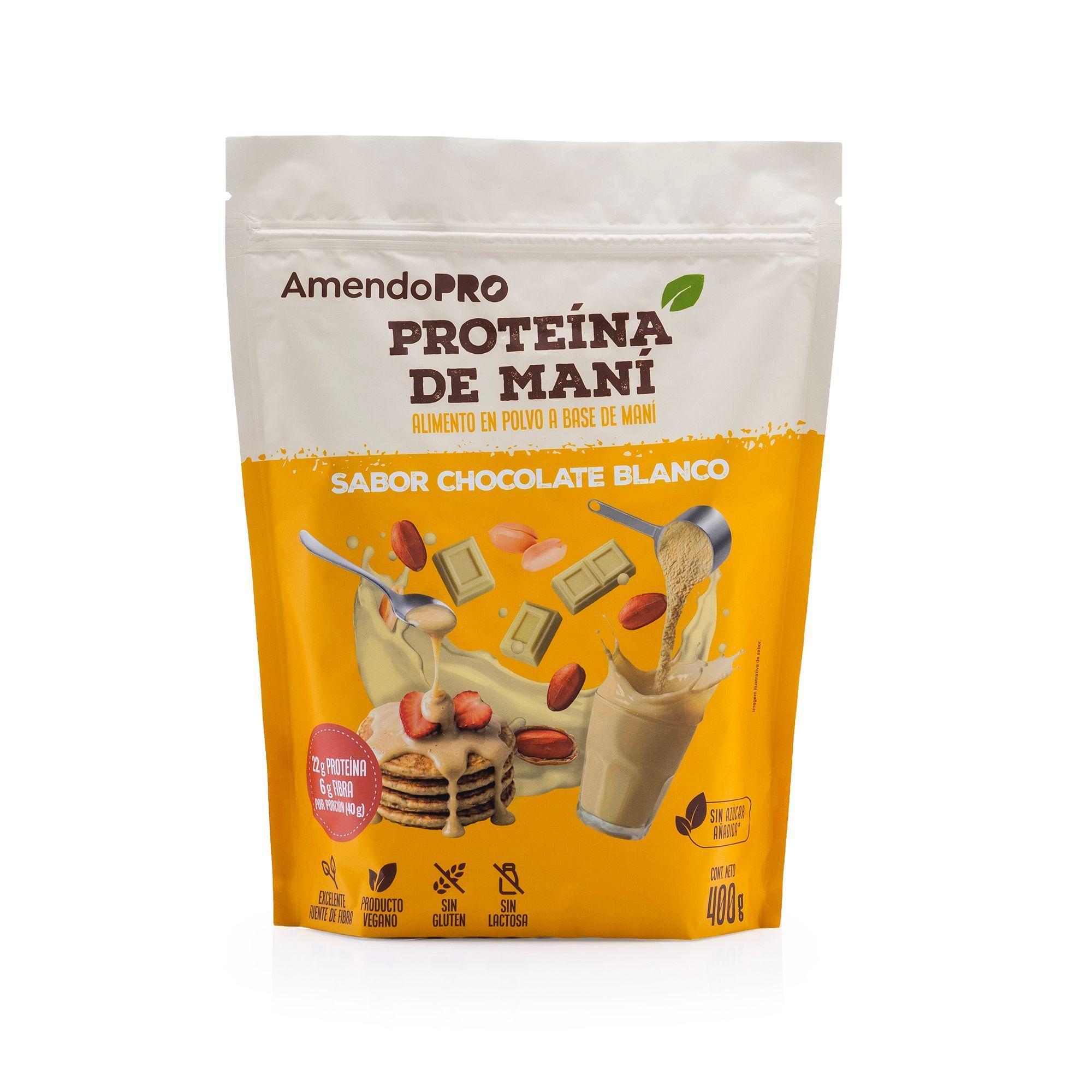 Proteína de Maní Chocolate Blanco 400g-0