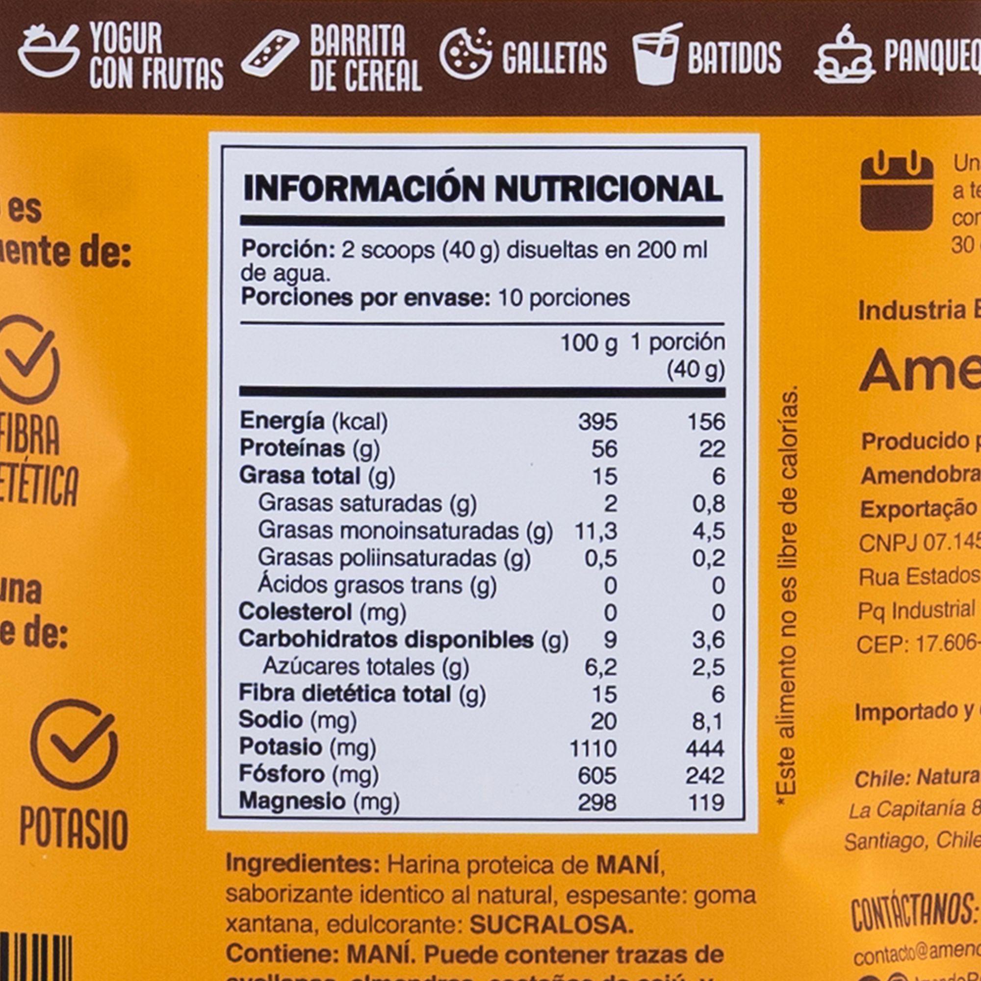Proteína de maní sabor cappuccino 400g-2