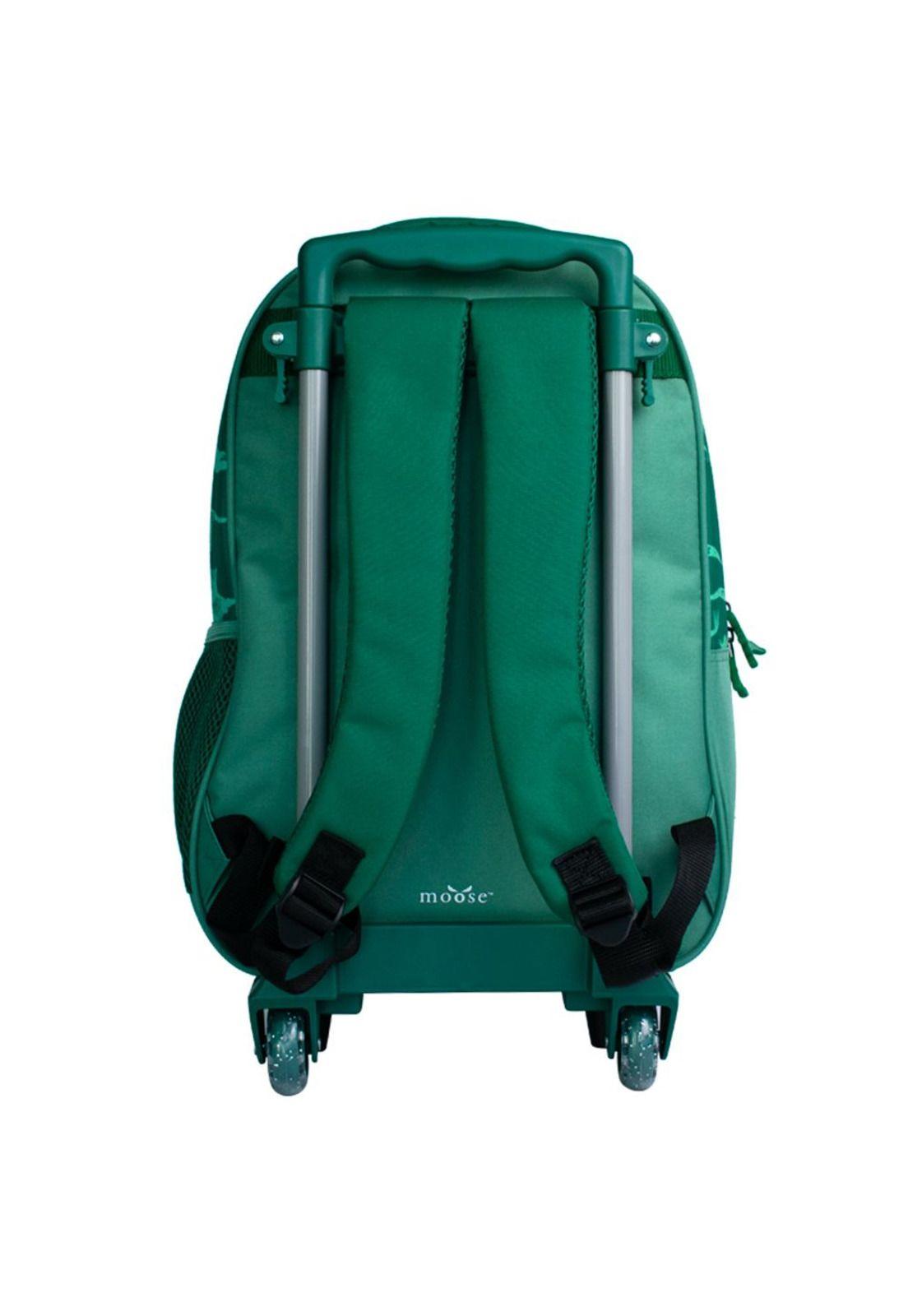 Pack Escolar Moose Dino Kids Lonchera + Maleta + Estuche Verde-2
