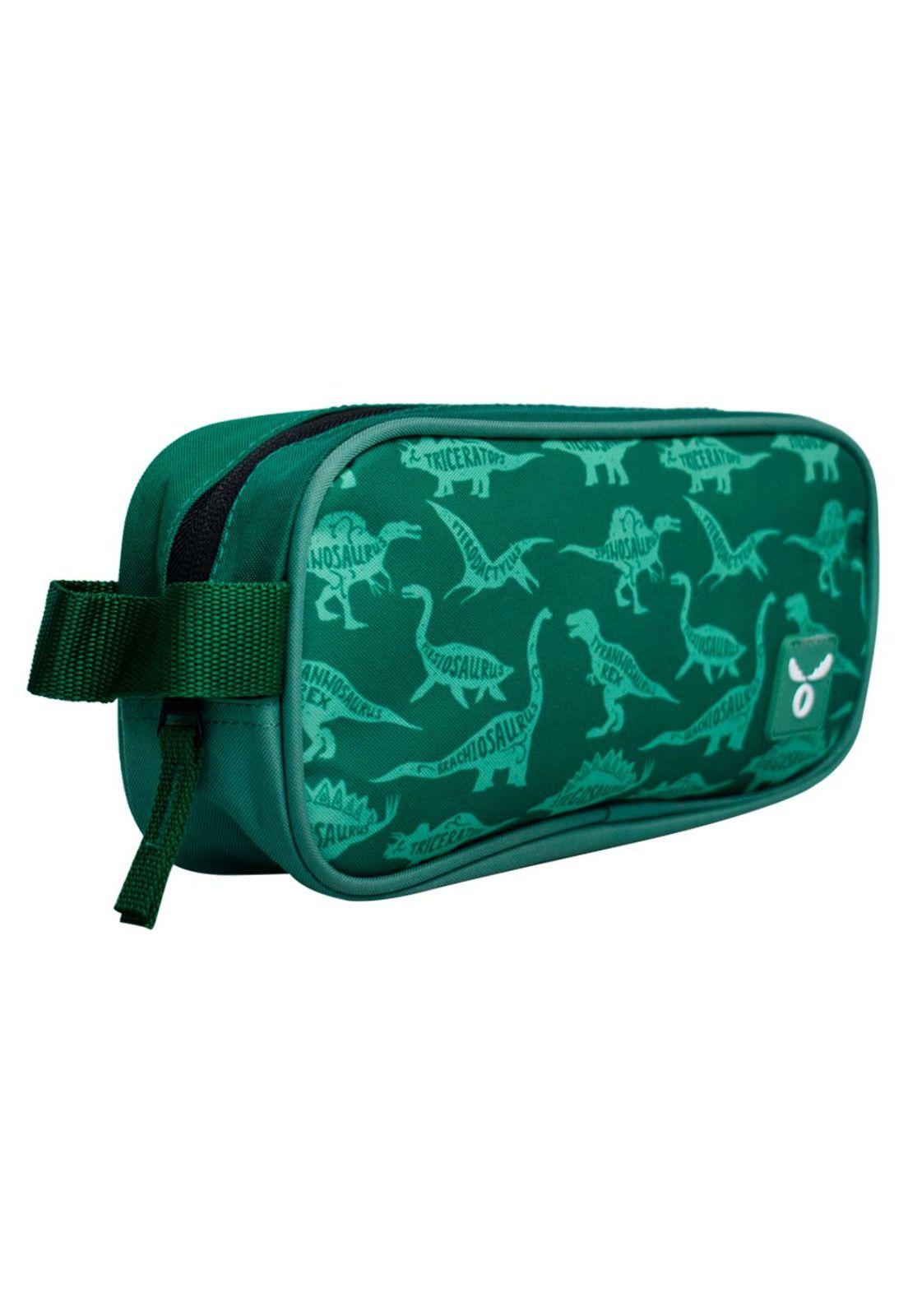 Pack Escolar Moose Dino Kids Lonchera + Maleta + Estuche Verde-6