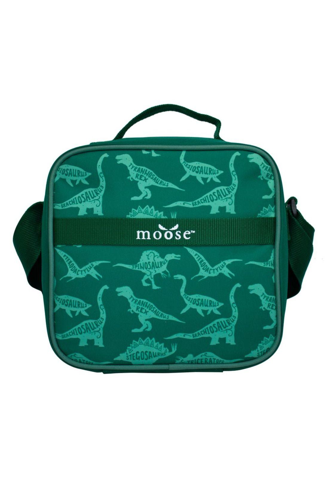 Pack Escolar Moose Dino Kids Lonchera + Maleta + Estuche Verde-9