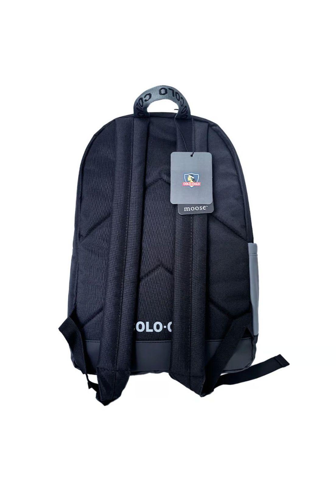 Mochila Escolar Colo Colo 16 Litros Negro y Gris-3
