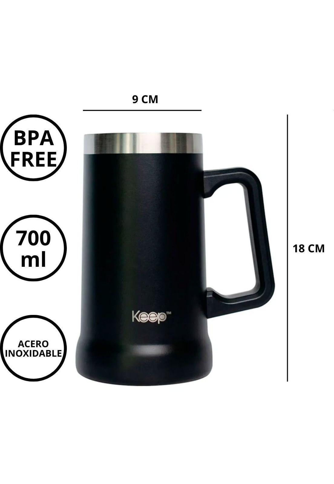 Mug Tazon Warmy Acero Inoxidable Negro 700ml-2
