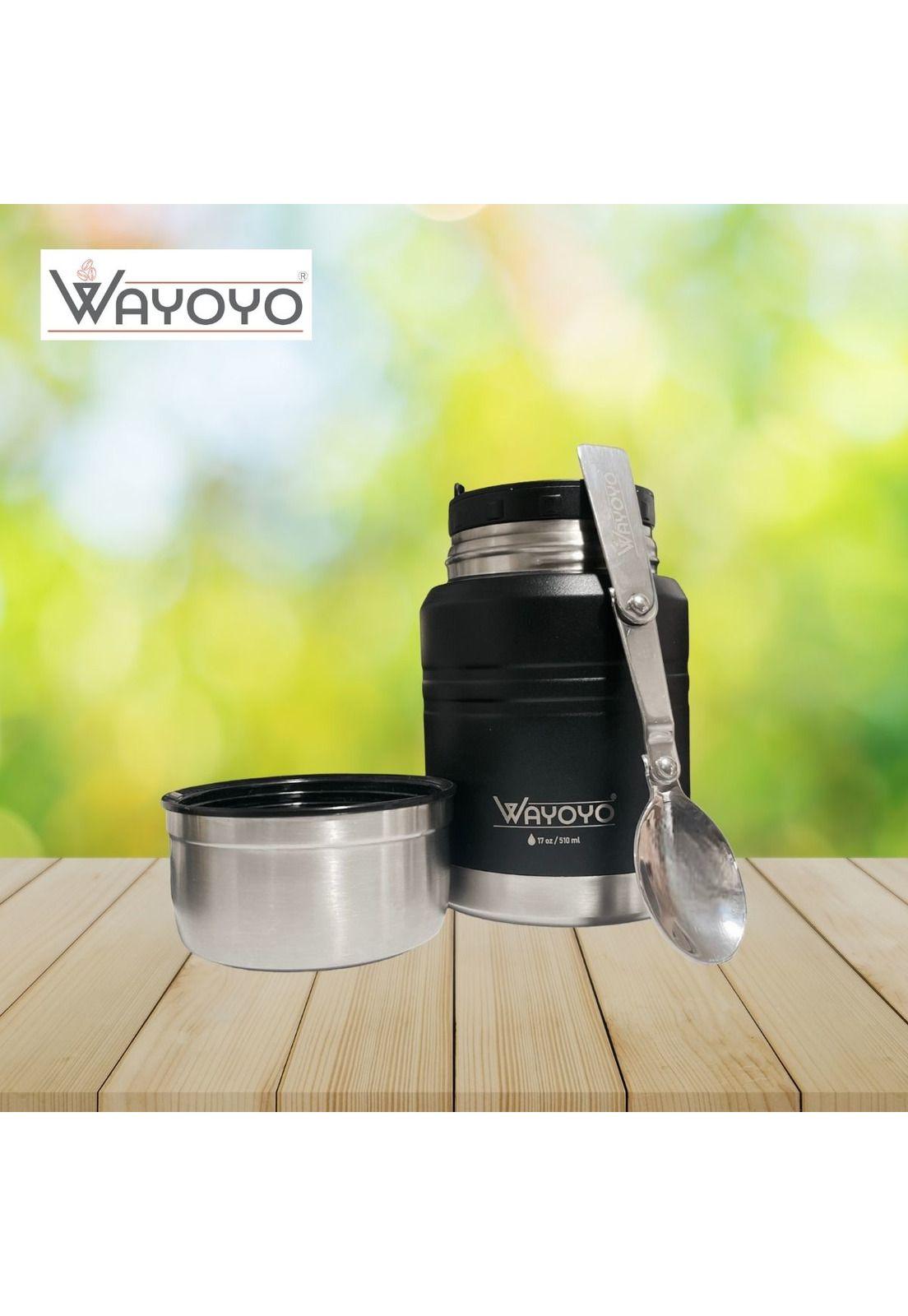 Tarro Termo Comida Acero Inoxidable Wayoyo 510 Ml Negro-5
