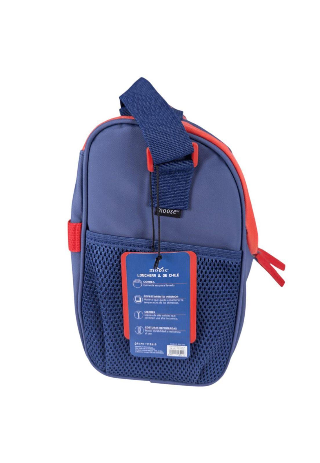 Lonchera Escolar U. De Chile Moose Azul y Rojo-4