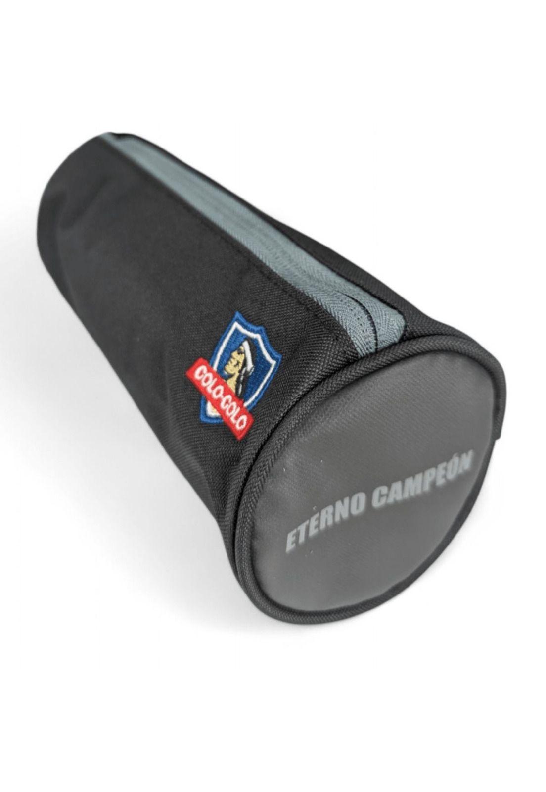 Estuche Escolar Colo Colo Moose Negro y Gris-2