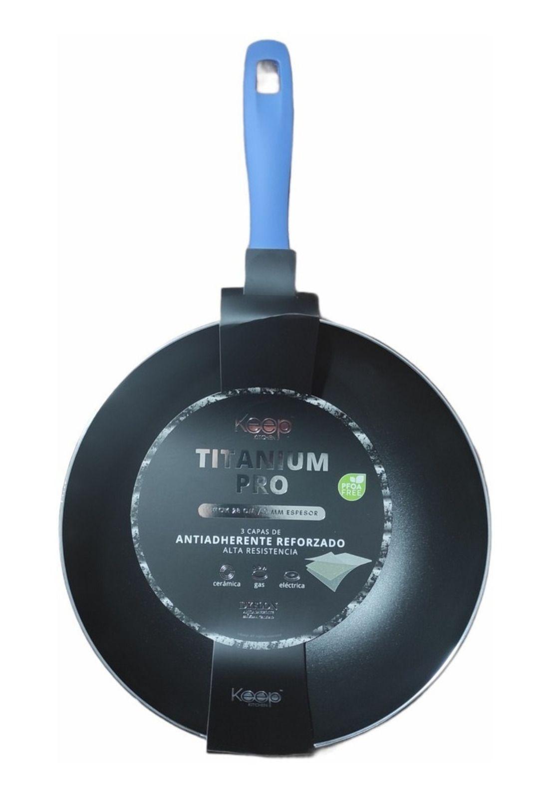 Wok Sartén Titanium Pro 28 Cm Antiadherente Reforzado - Keep-2