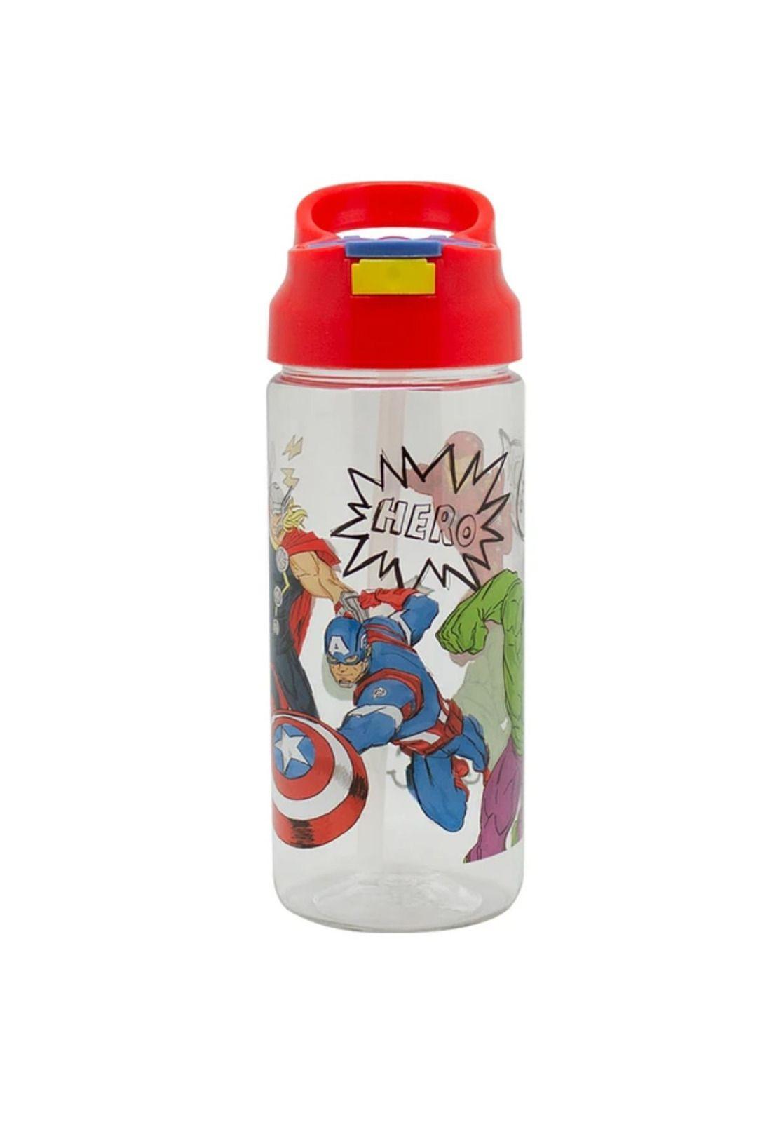 Botella Con Bombilla Para Niños 400ml Los Vengadores-0