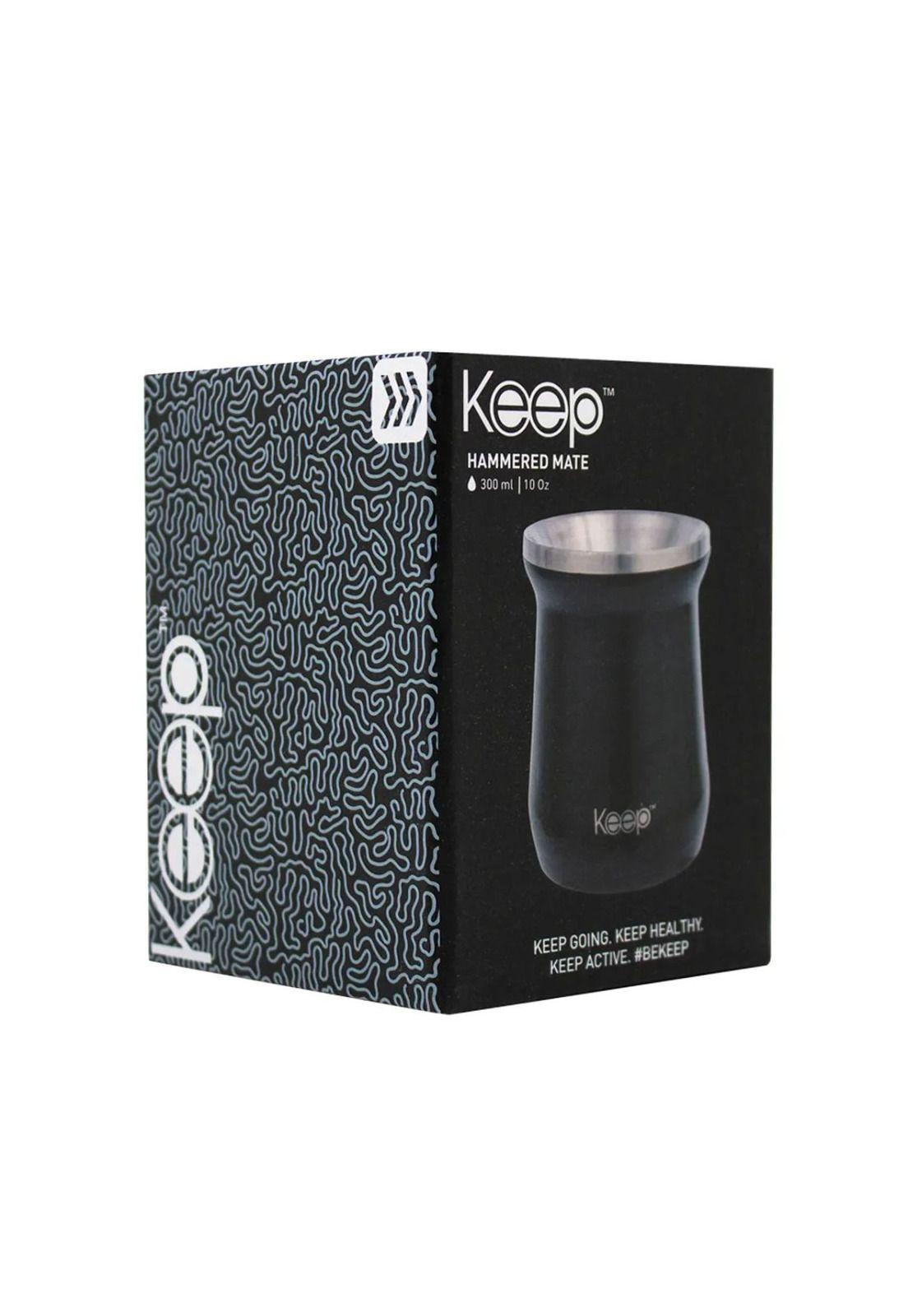 Vaso Mate Acero Inoxidable Hammered Keep 300ml Negro-2